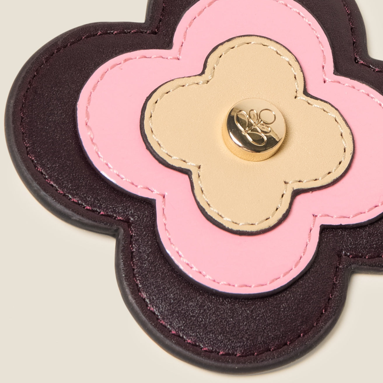 Print - Flower Applique Burgundy