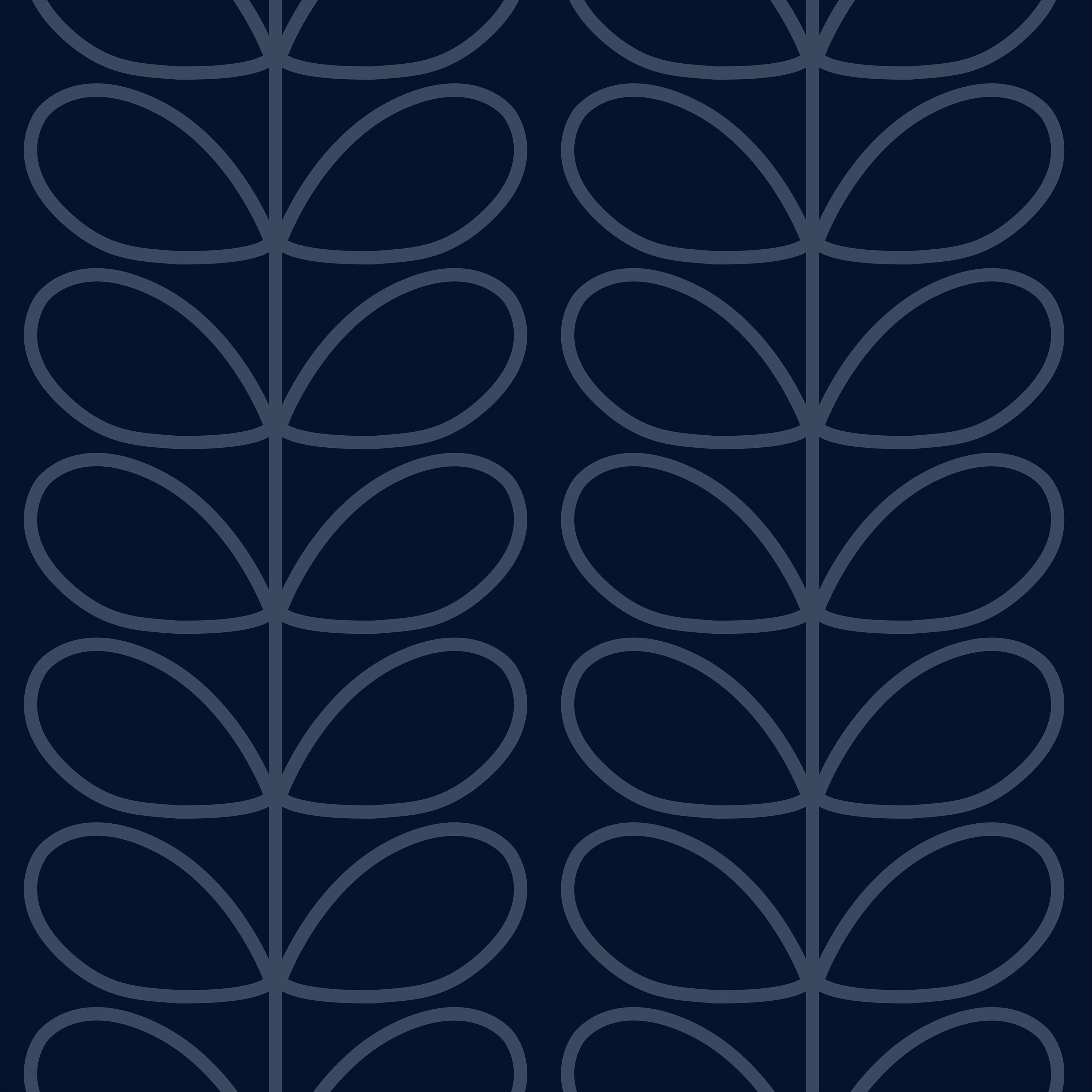Print - Linear Stem Indigo