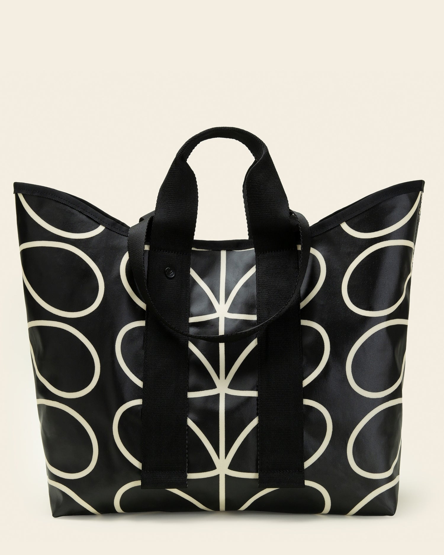 Carryall Basic Large Tote - Linear Stem Liquorice