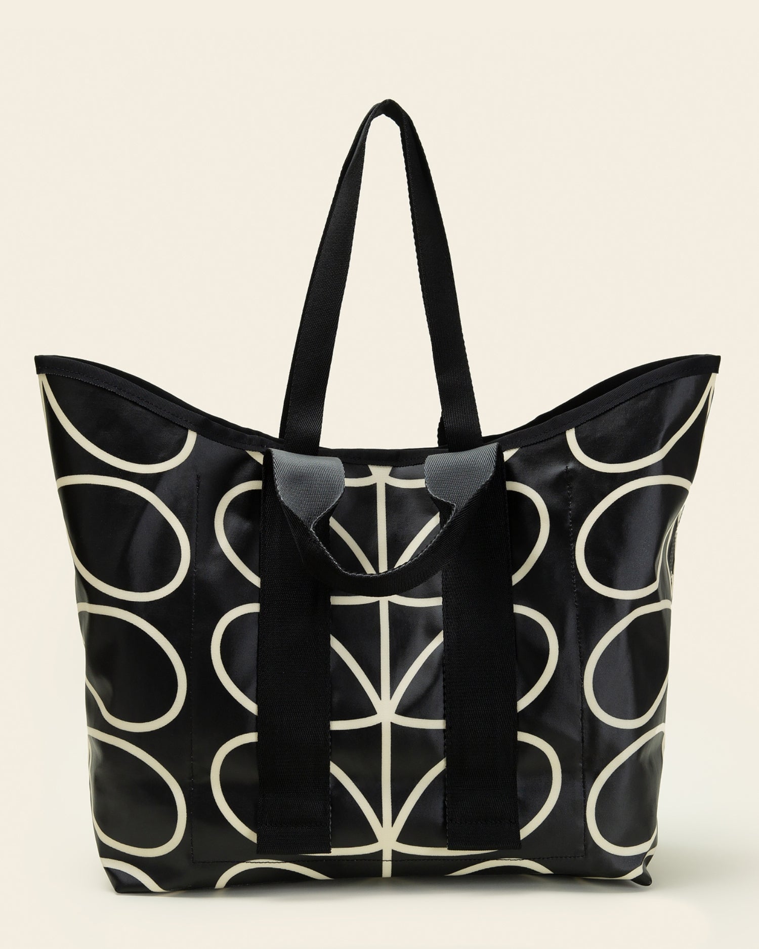Carryall Basic Large Tote - Linear Stem Liquorice