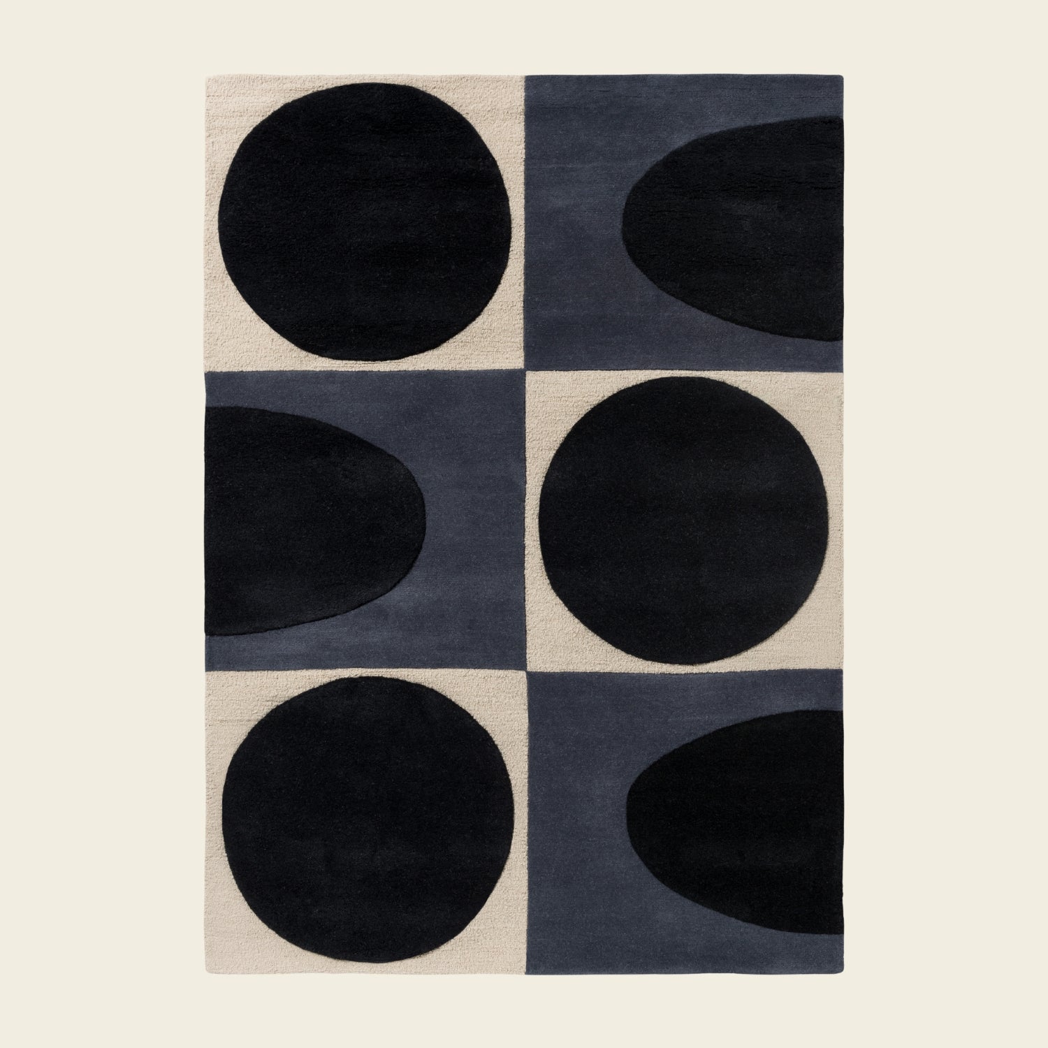 Spot Square Rug - Blue Navy