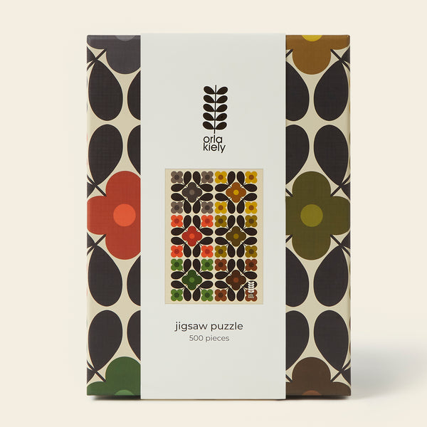 Flower Tile Jigsaw Puzzle Product Image Packaging by Orla Kiely