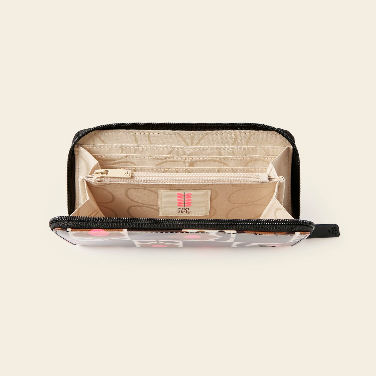 Forget Me Not Wallet in Flower Pot Chestnut pattern by Orla Kiely