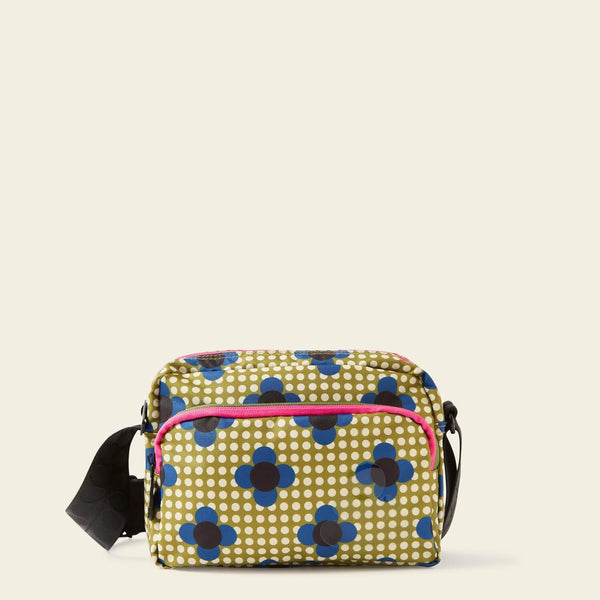 Angle Camera Bag in Flower Polka Dot Olive by Orla Kiely 