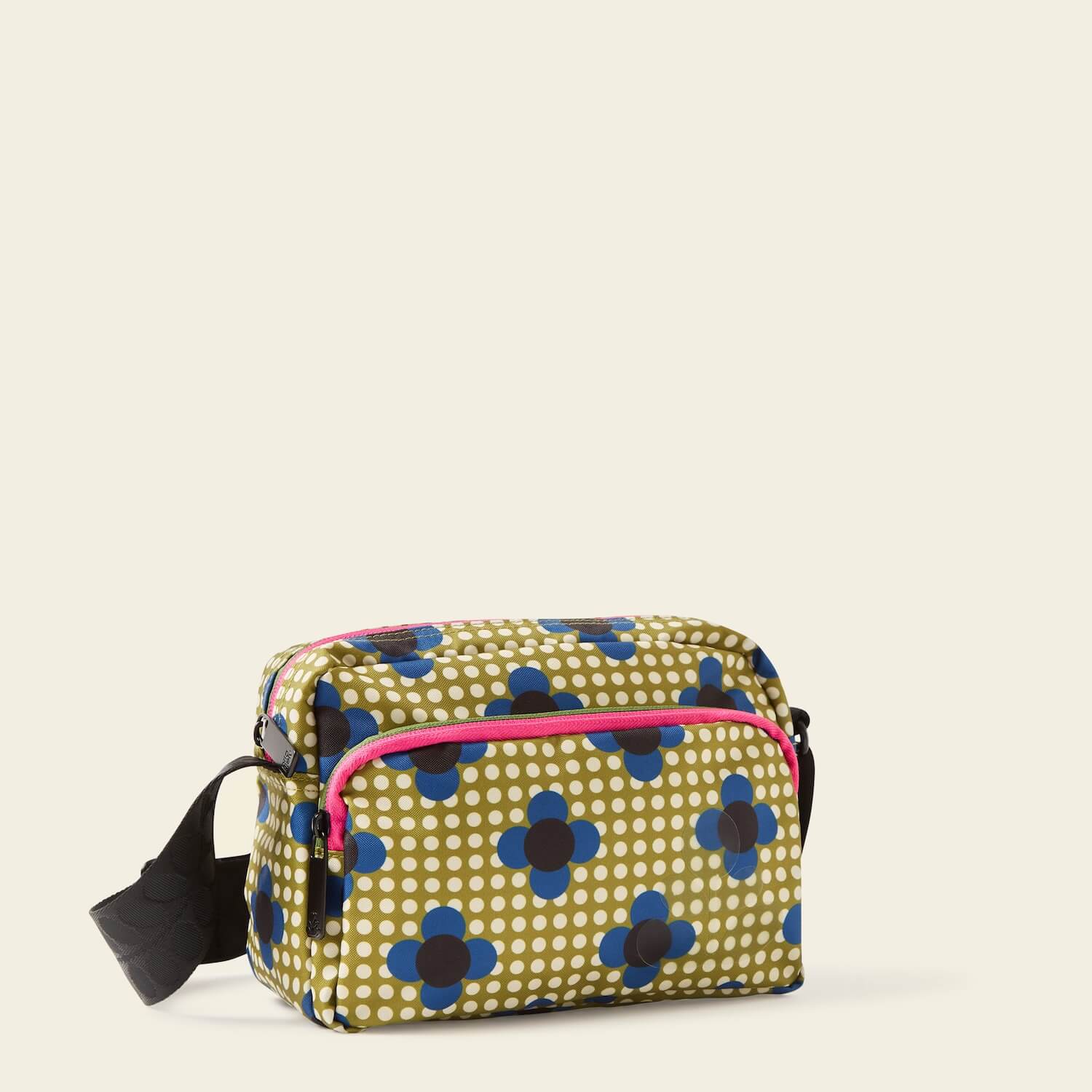 Angle Camera Bag in Flower Polka Dot Olive by Orla Kiely
