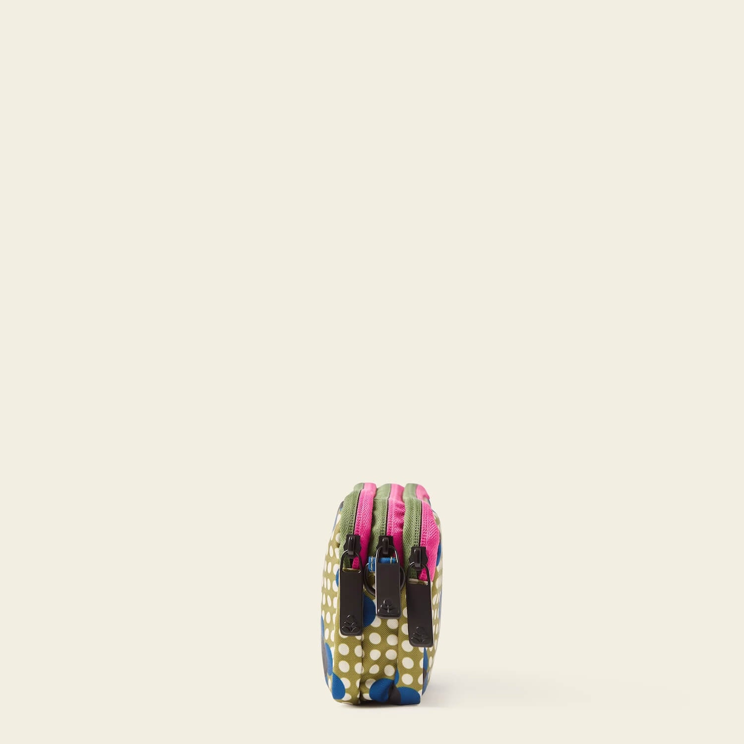 Tripod Crossbody in Flower Polka Dot Olive by Orla Kiely