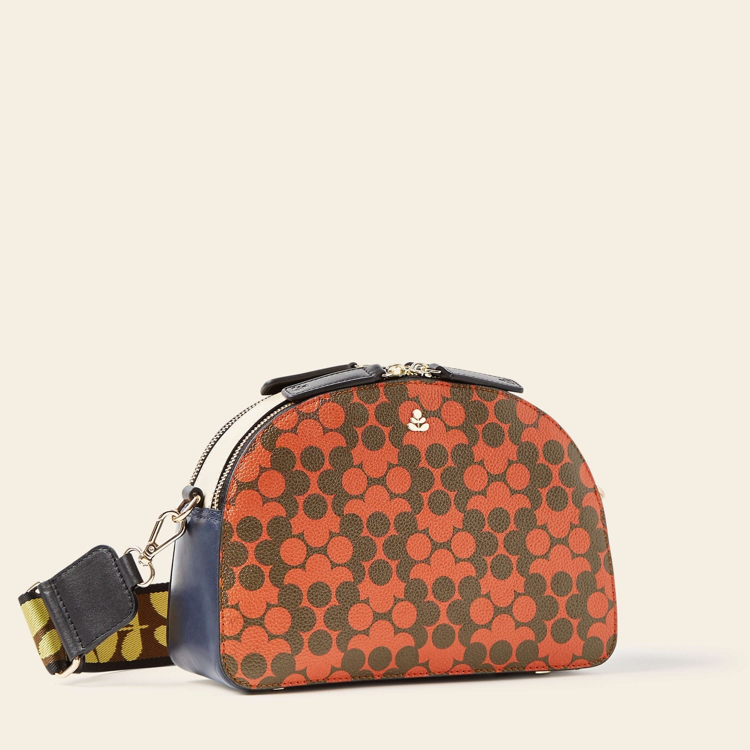 Luna Crossbody Bag in Tomato Puzzle Flower pattern by Orla Kiely