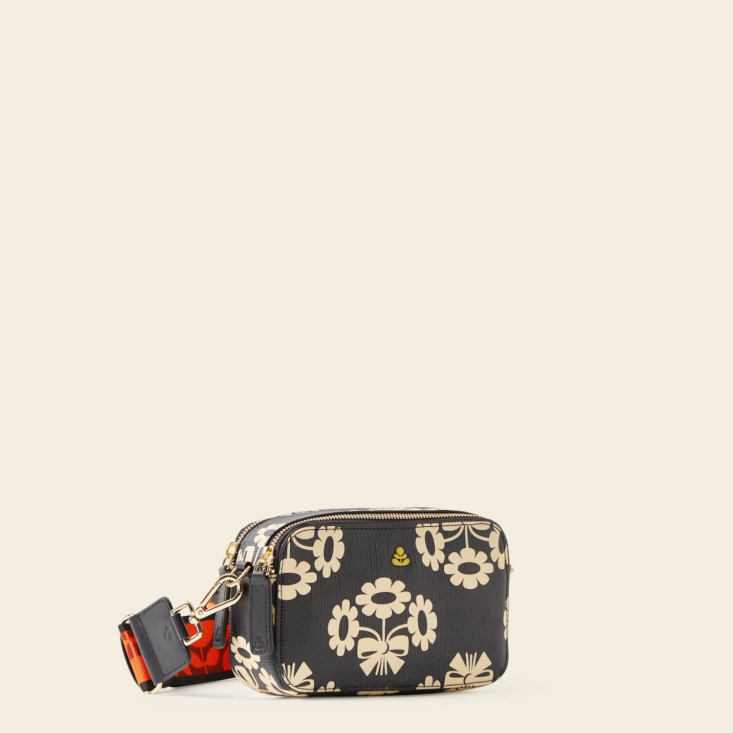 Duo Crossbody Bag in Posey Flower Midnight pattern by Orla Kiely