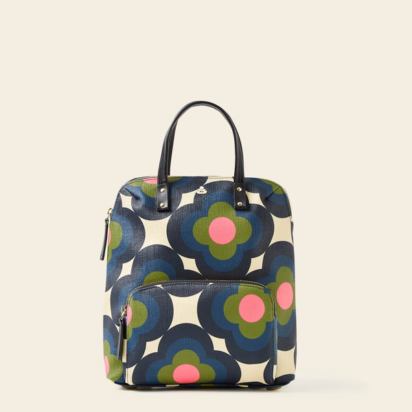 Buddy Backpack in Radial Flower Rockpool pattern by Orla Kiely