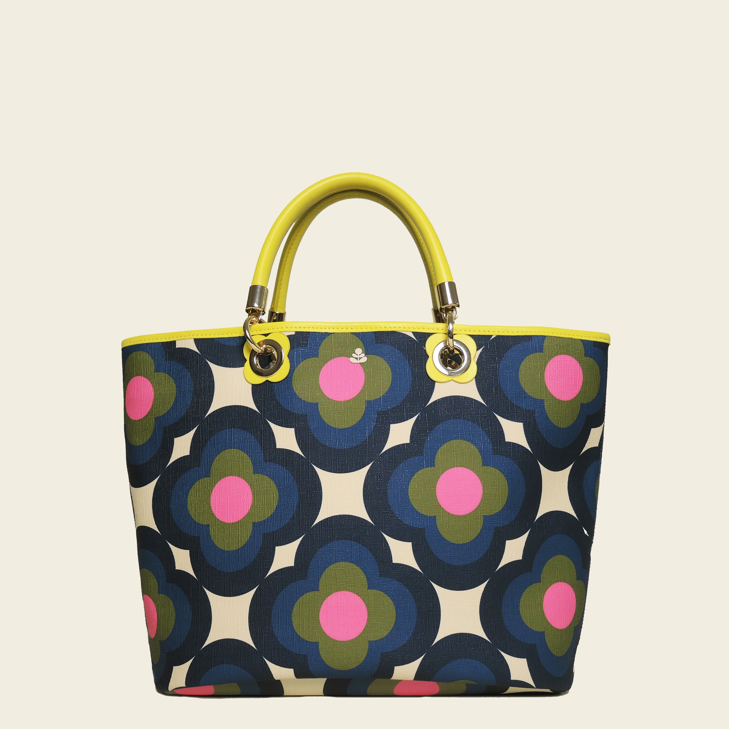 Smile Tote Bag in Radial Flower Rockpool pattern by Orla Kiely