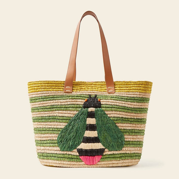 Monday Tote Bag in Bug Green pattern by Orla Kiely