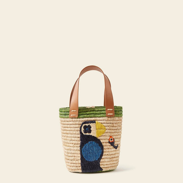 Sunday Mini Tote Bag in Puffin Green pattern by Orla Kiely
