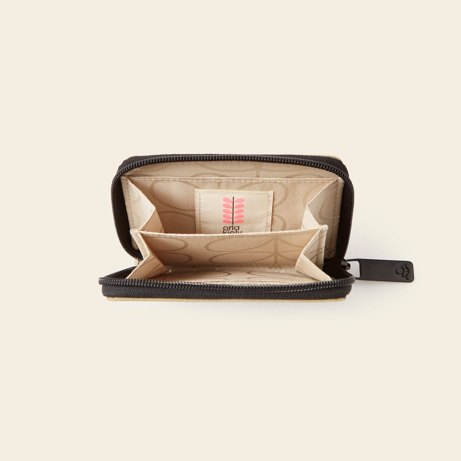 Remember Me Purse in Solid Stem Oatmeal pattern by Orla Kiely
