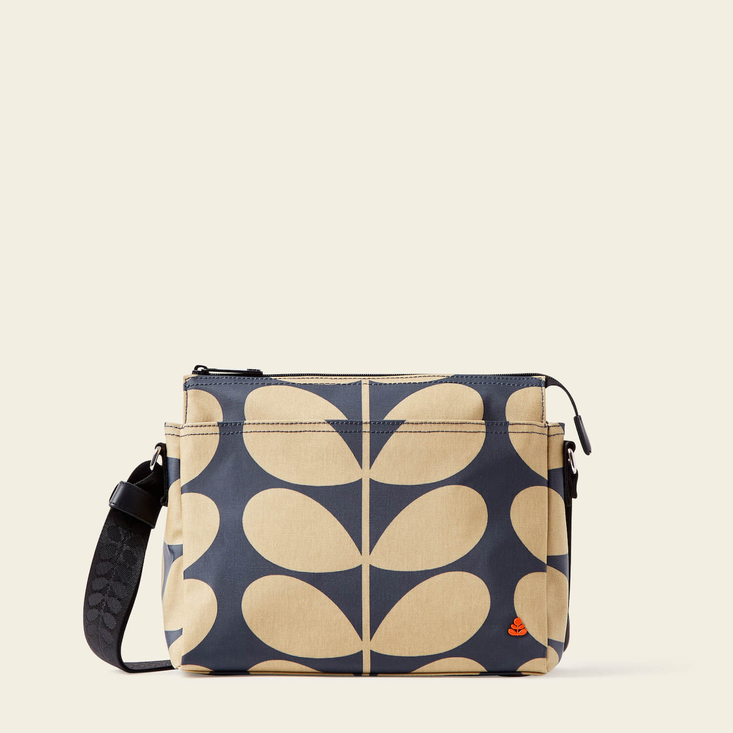 Fielder Crossbody in Solid Stem Oatmeal pattern by Orla Kiely