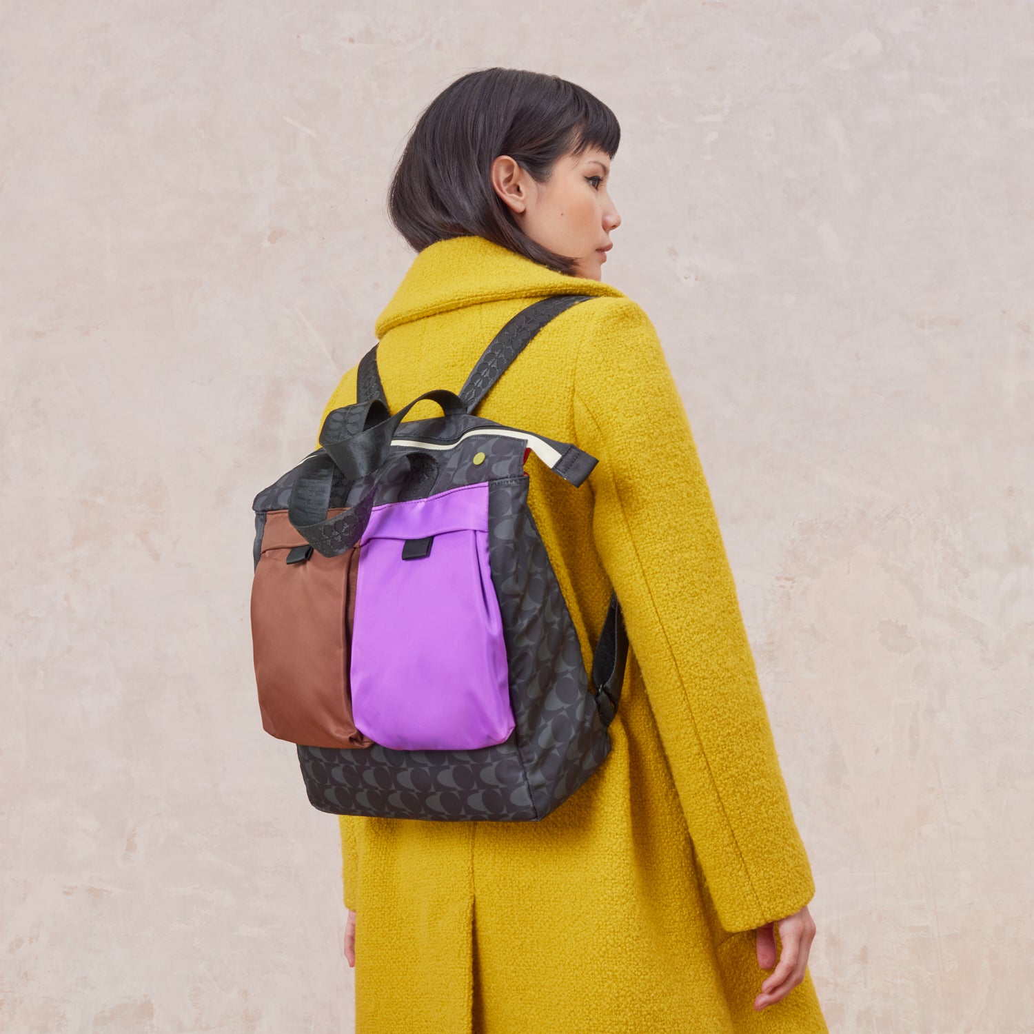 Orla Kiely Axis Backpack | Women's Laptop & Travel Bag | Colourblock