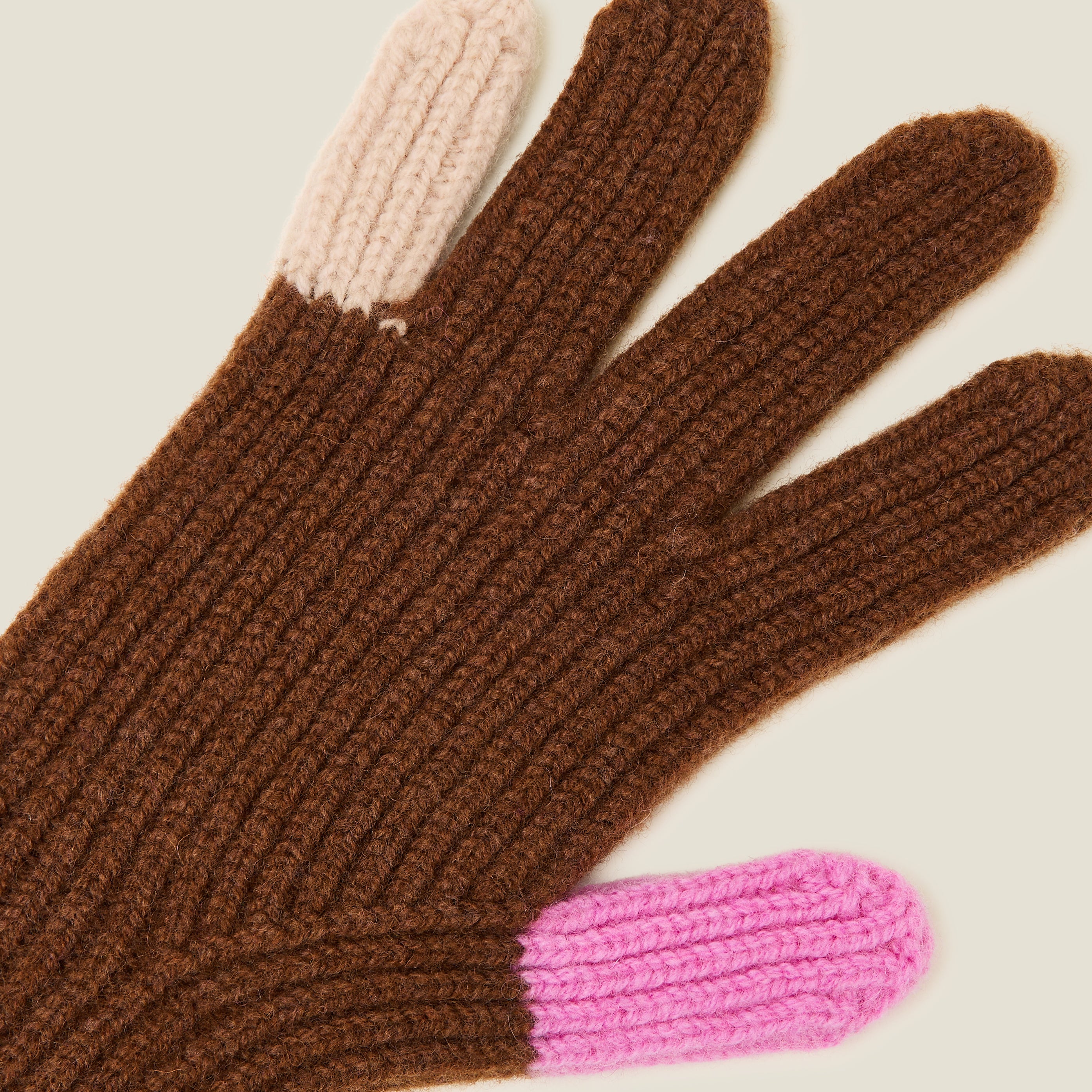 Colour Pop Wool Gloves - Orange Sienna
