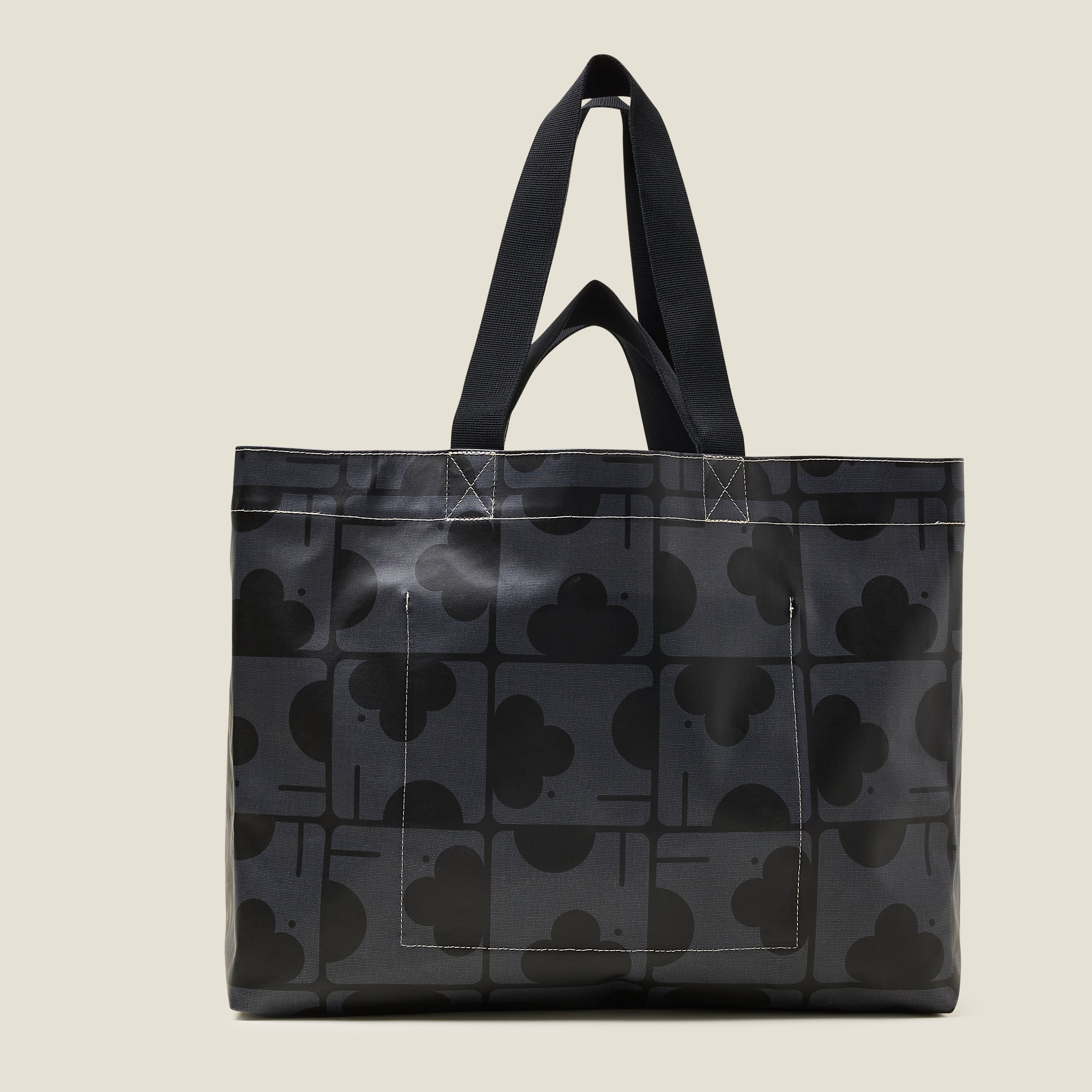 Roll out Large Tote - Elephant Maze Charcoal