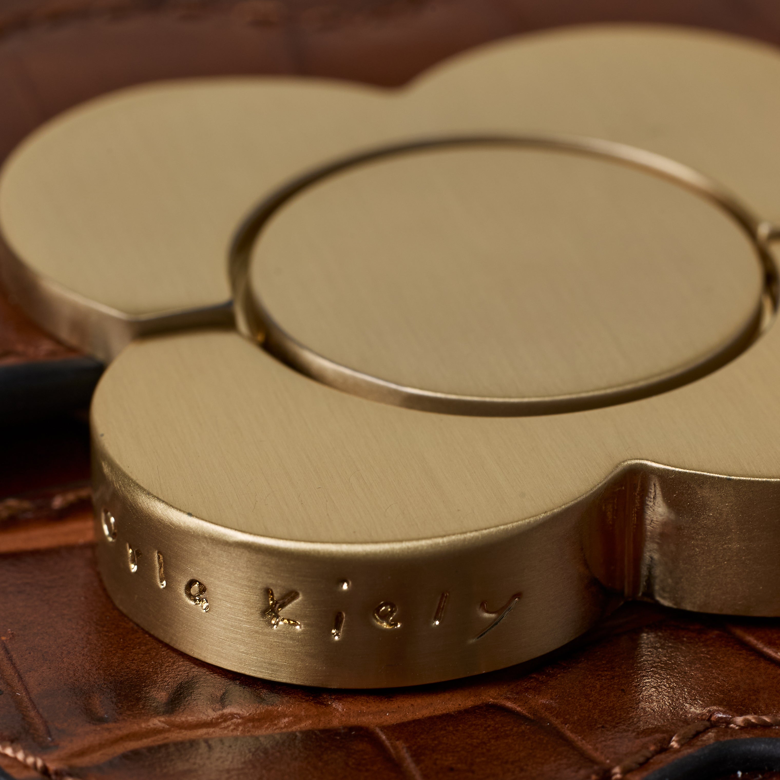 Eclipse Leather Crossbody Bag - Flower Applique Croc