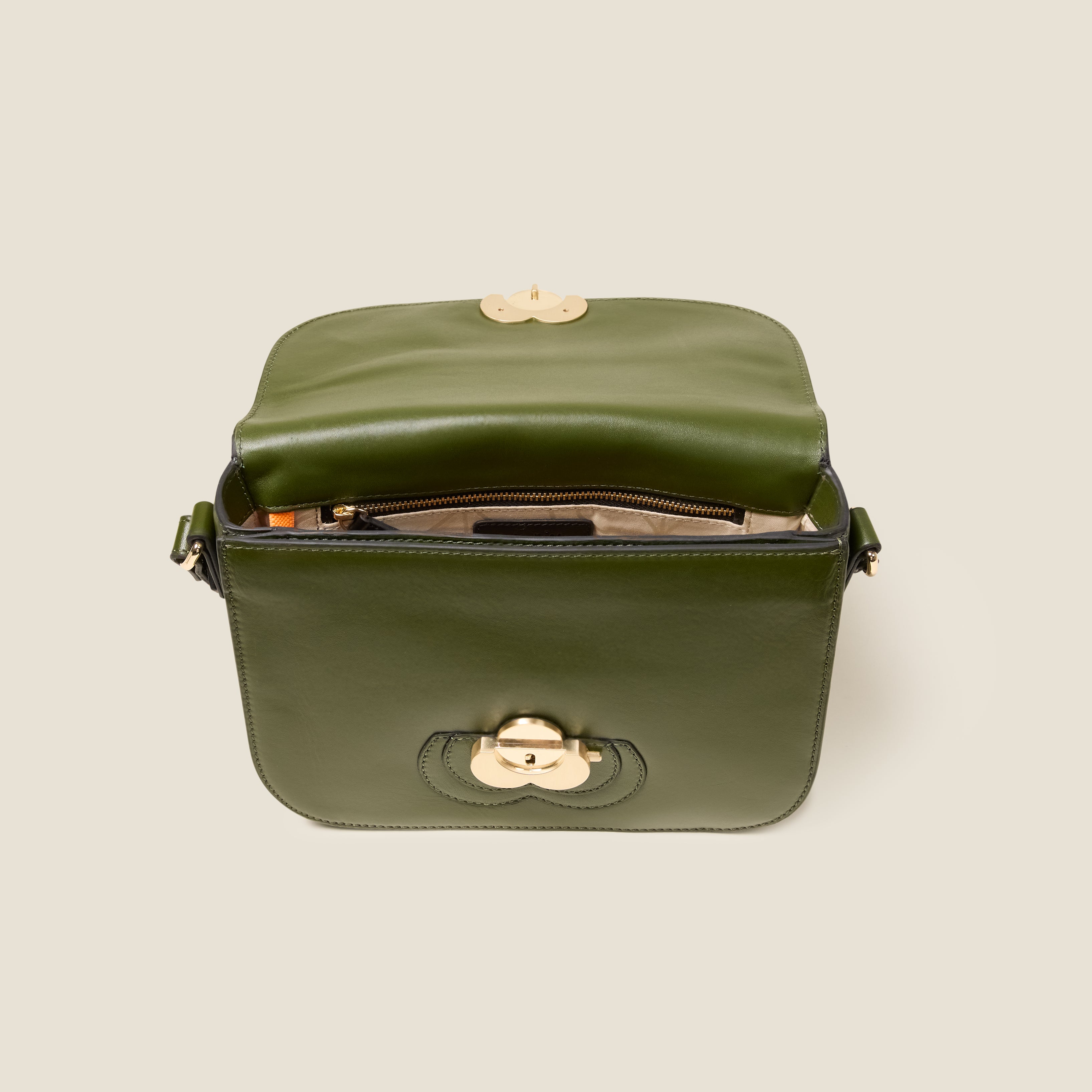 Eclipse Leather Crossbody Bag - Flower Applique Forest