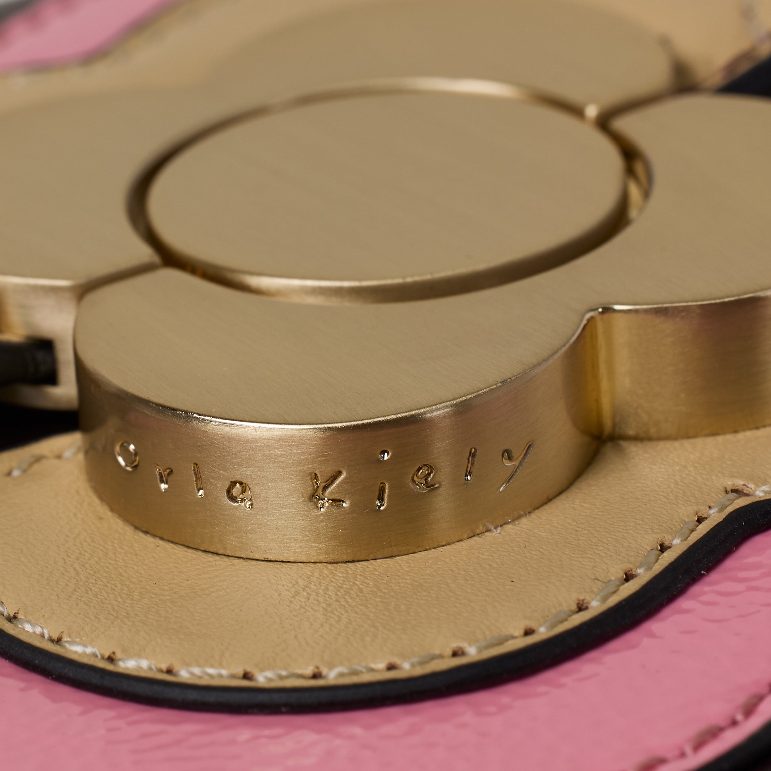 Mini Eclipse Leather Crossbody Bag - Flower Applique Burgundy