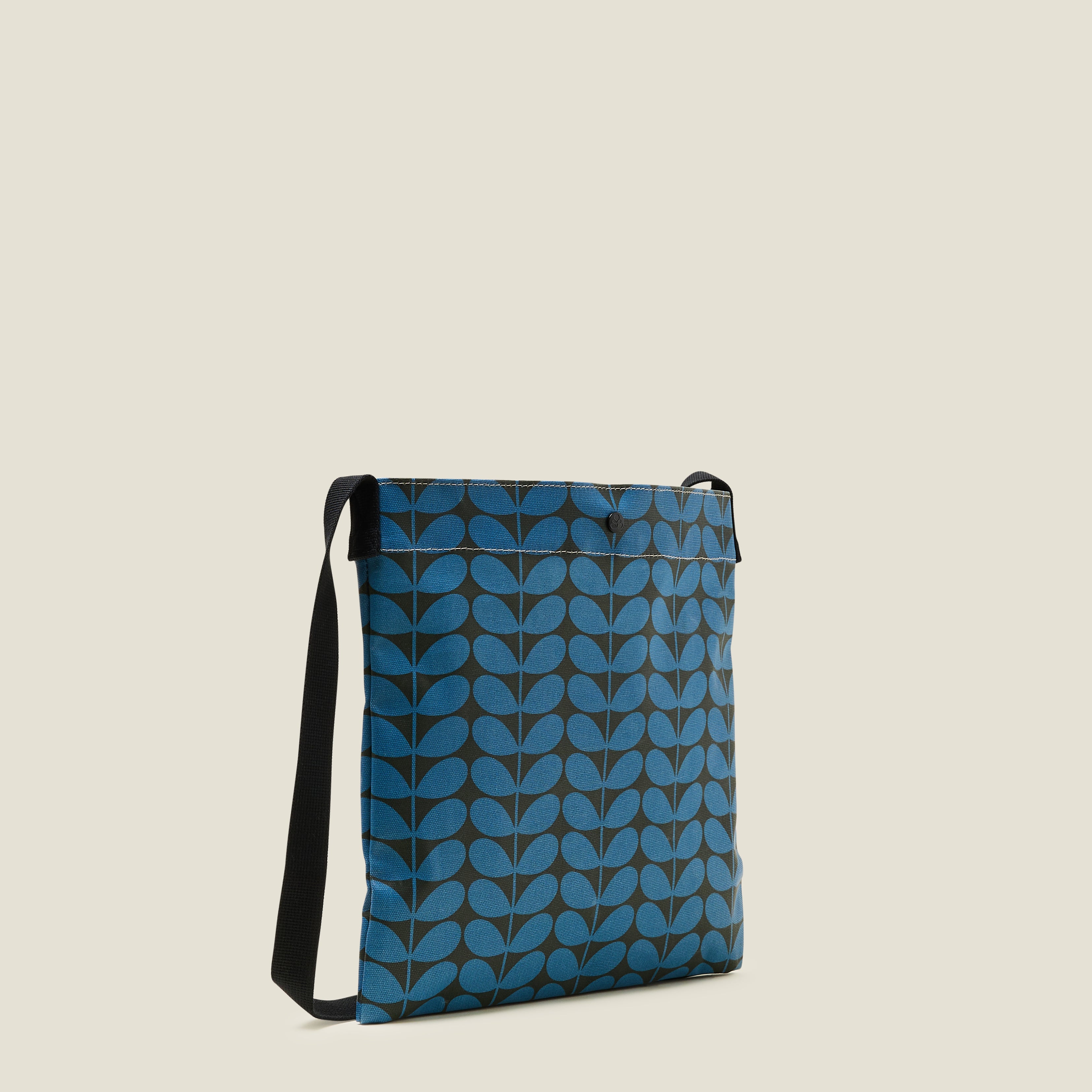 On a Roll Flat Crossbody - Mini Solid Stem Azure