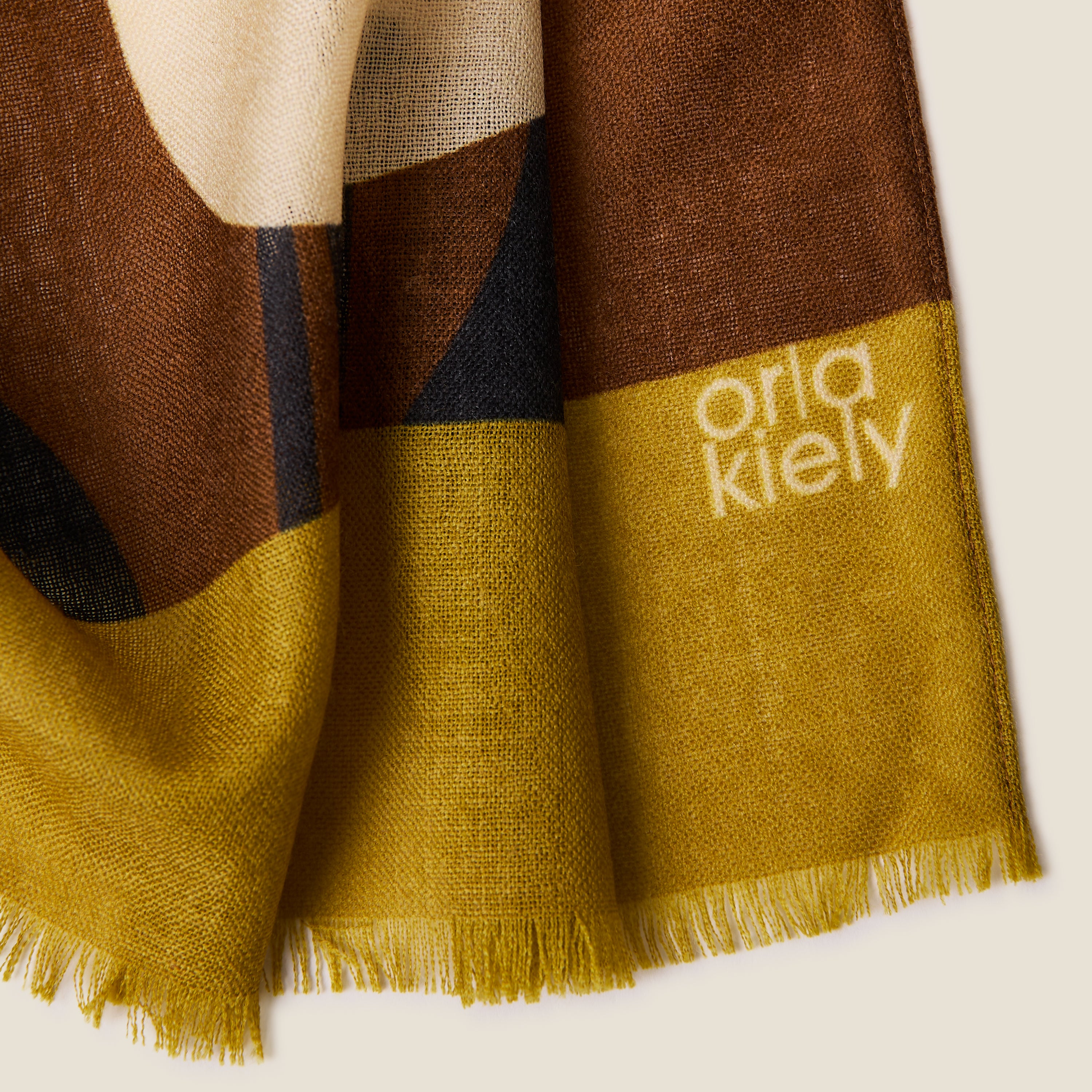 Wool Scarf - River Flower Hazel