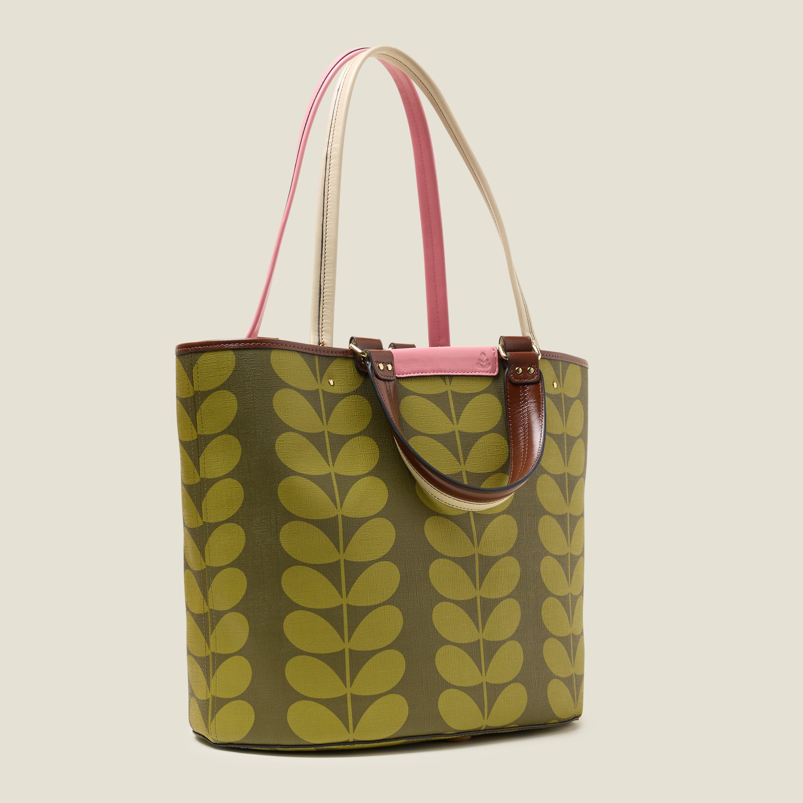 Smile Tote Bag - Solid Stem Olive