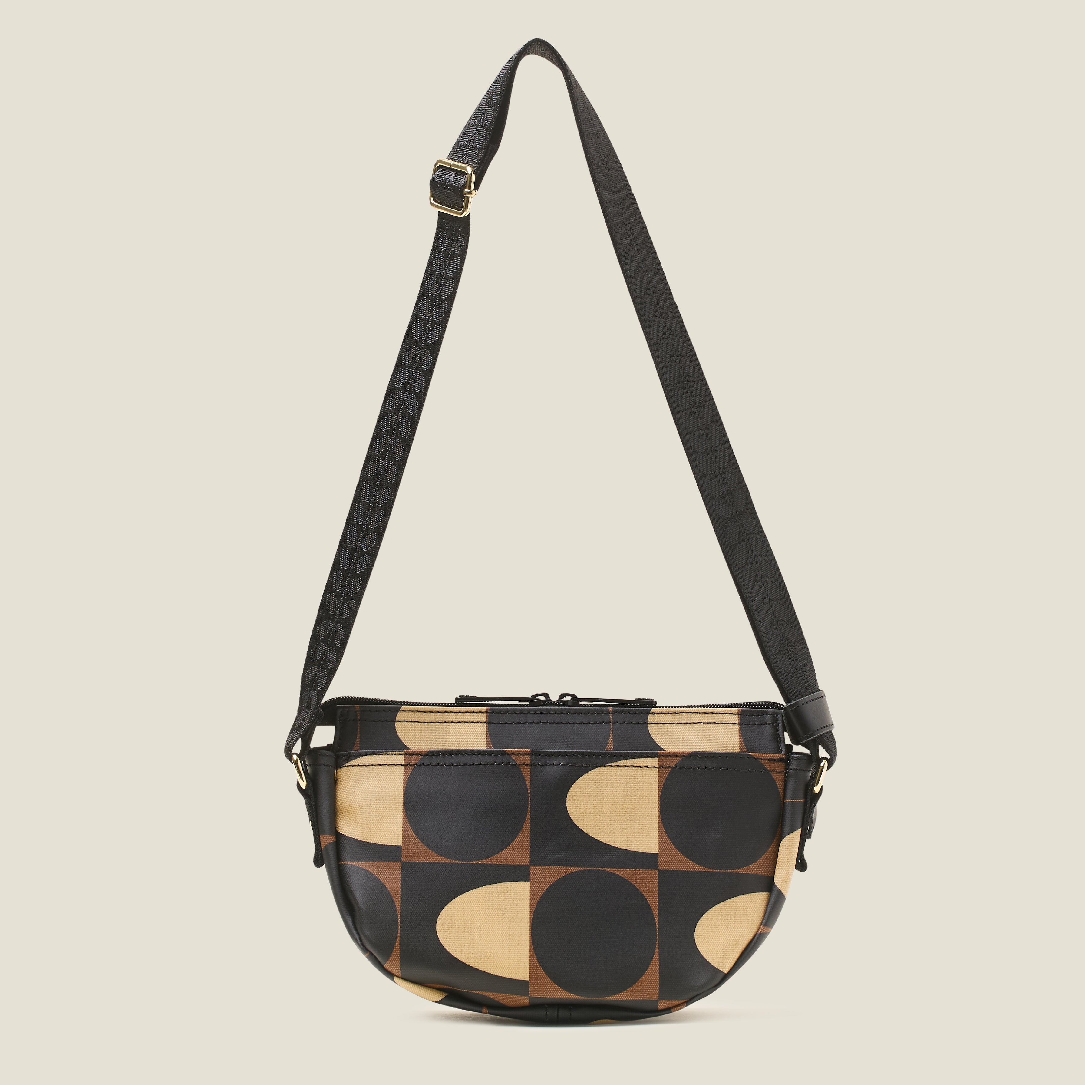 Mini Rounder Crossbody - Spot Square Mocha