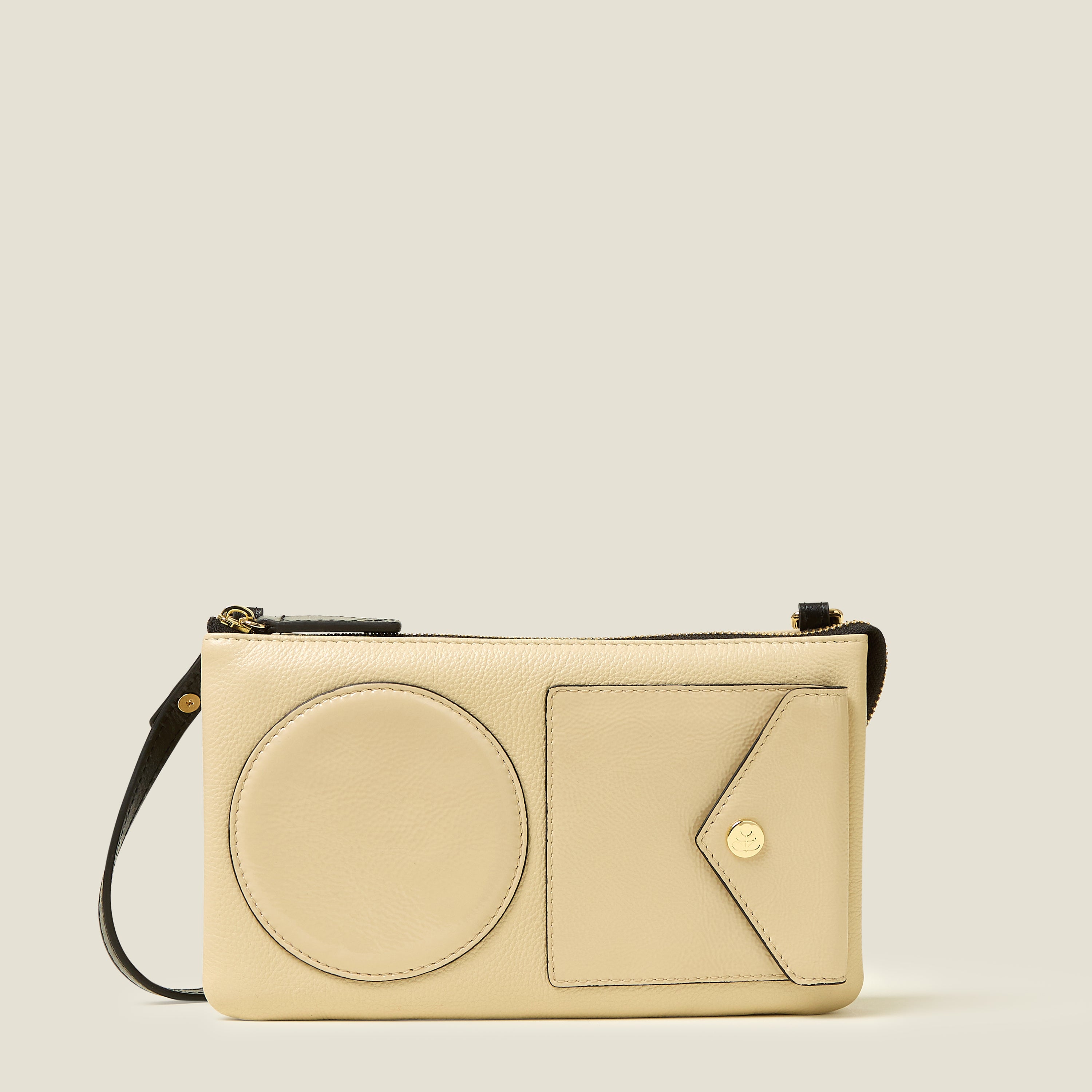 Folio Crossbody - OK Applique Cream