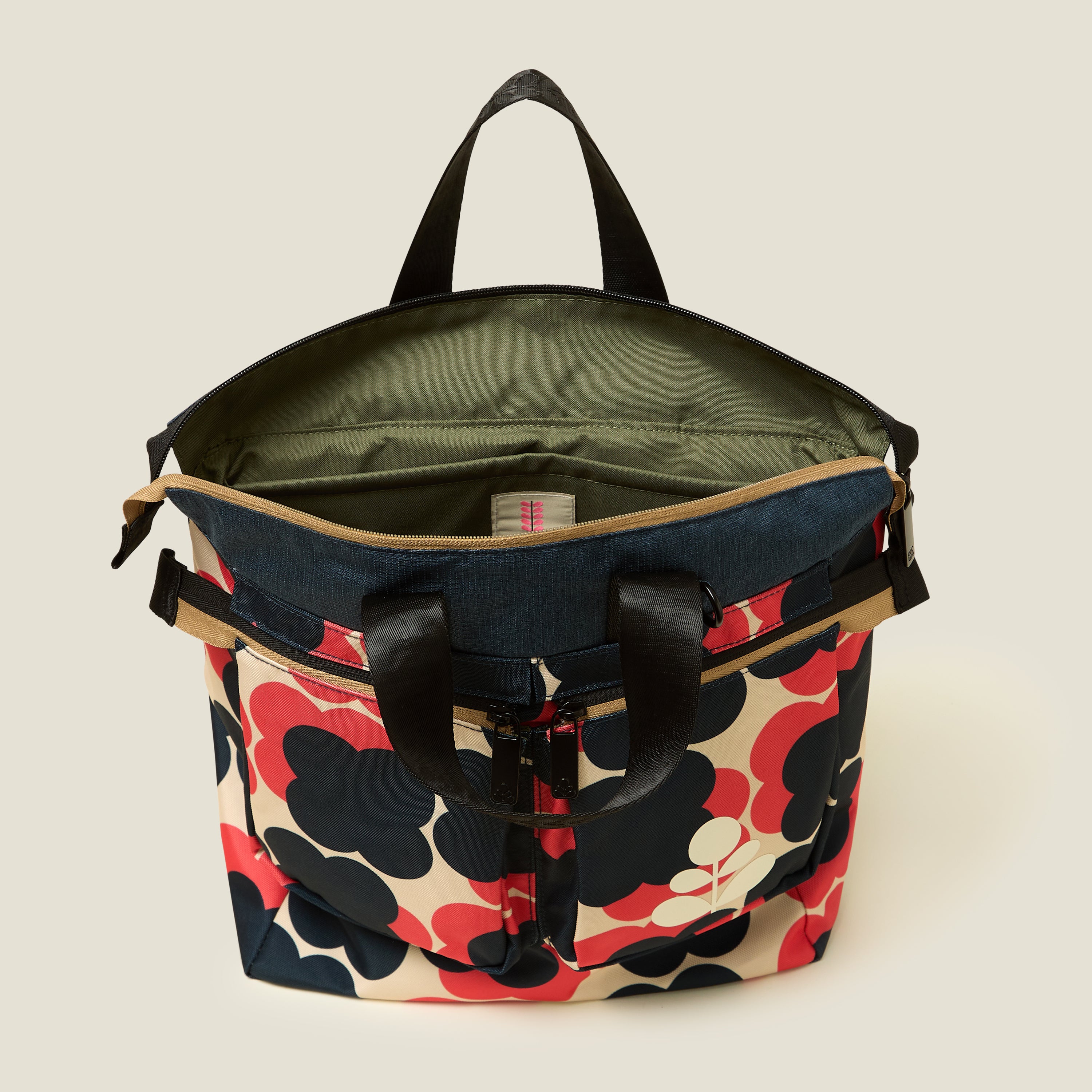 Axis Backpack - Floating Flower Navy Red