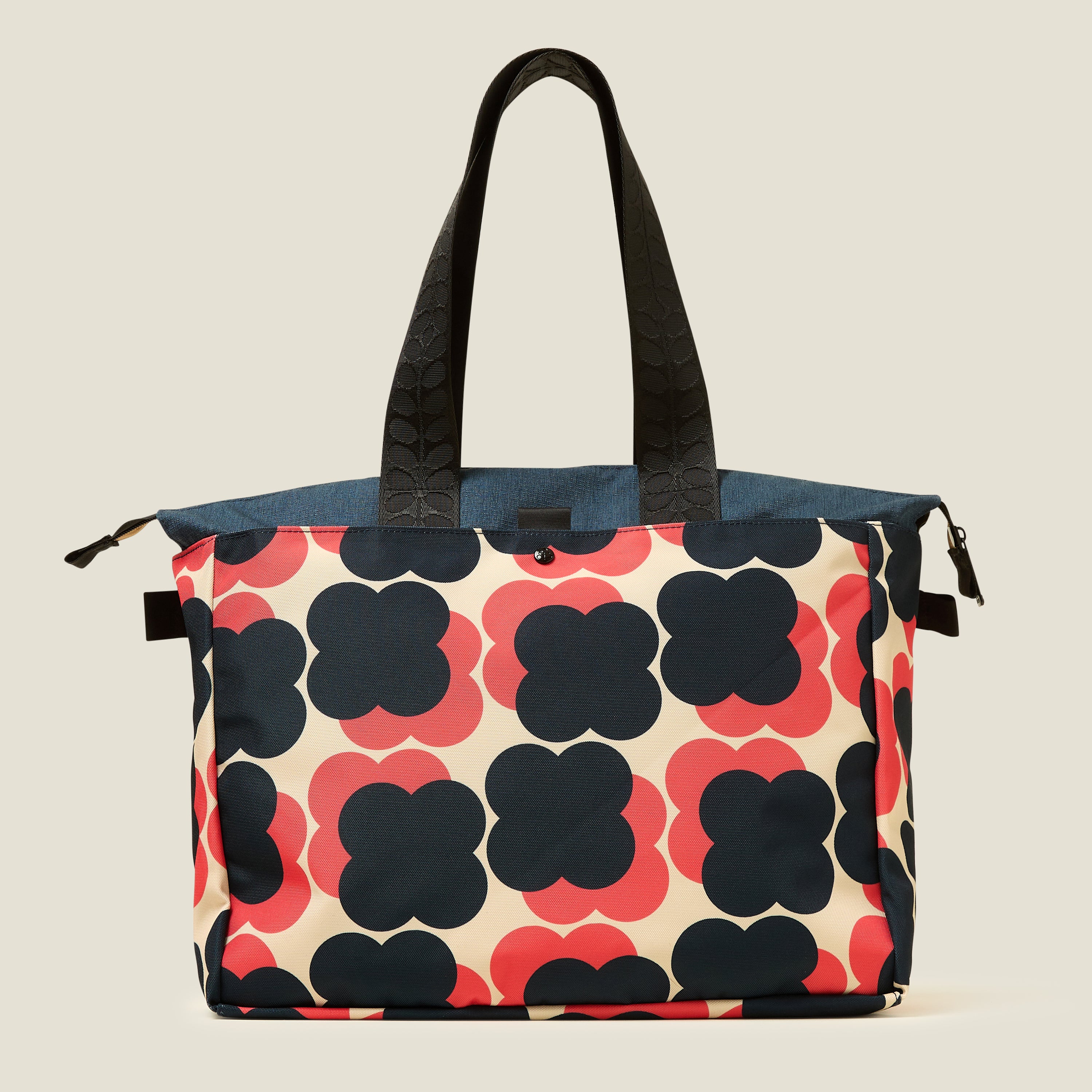 Axis Tote - Floating Flower Navy Red
