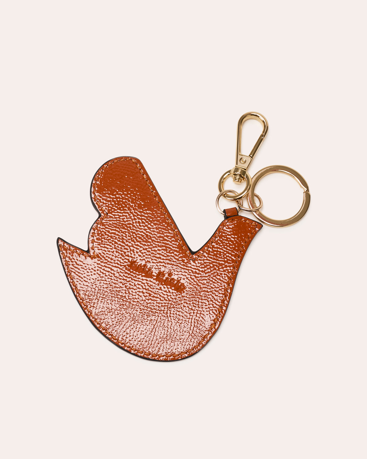 Birdie Keyring - Tan Leather
