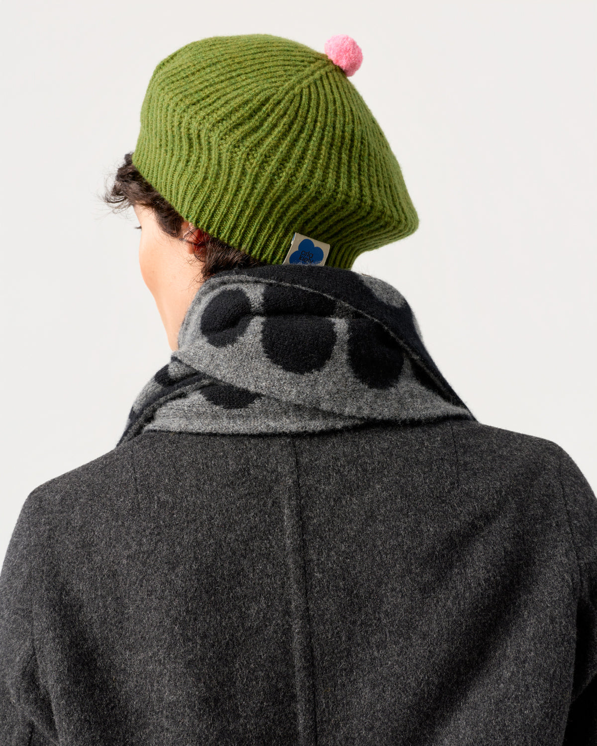 Beret - Colourblock Pink/Moss
