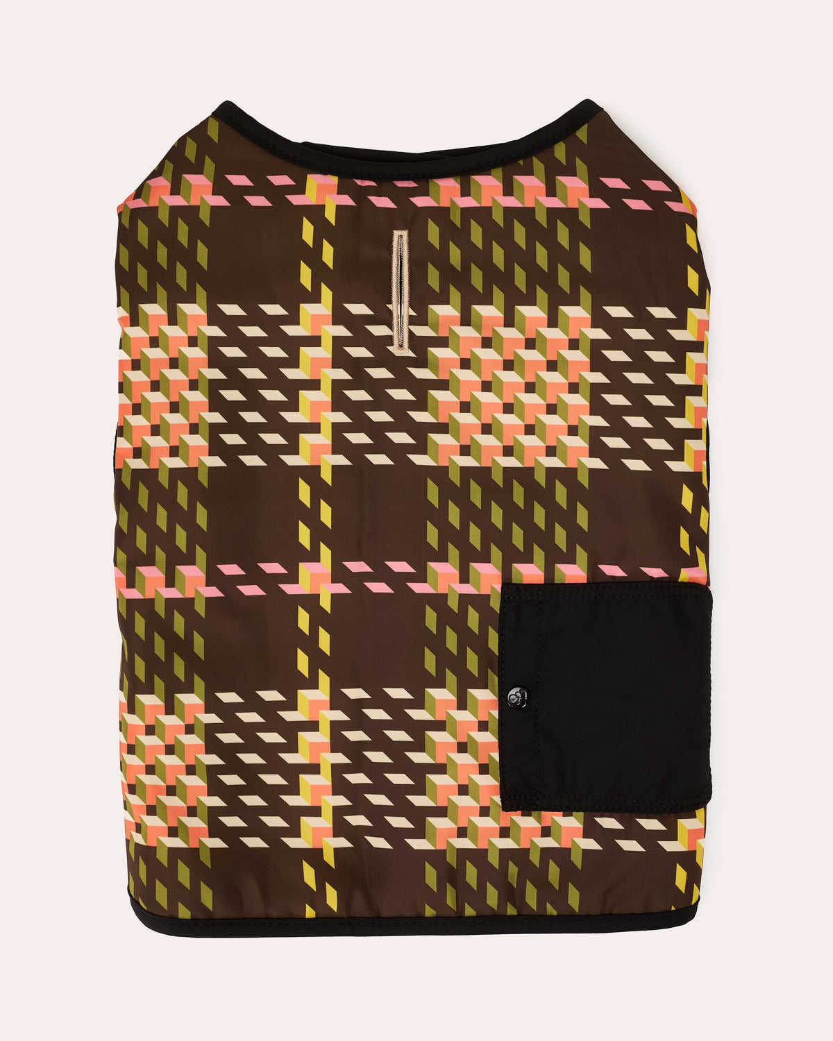 Dog Coat - Cubic Check Cocoa
