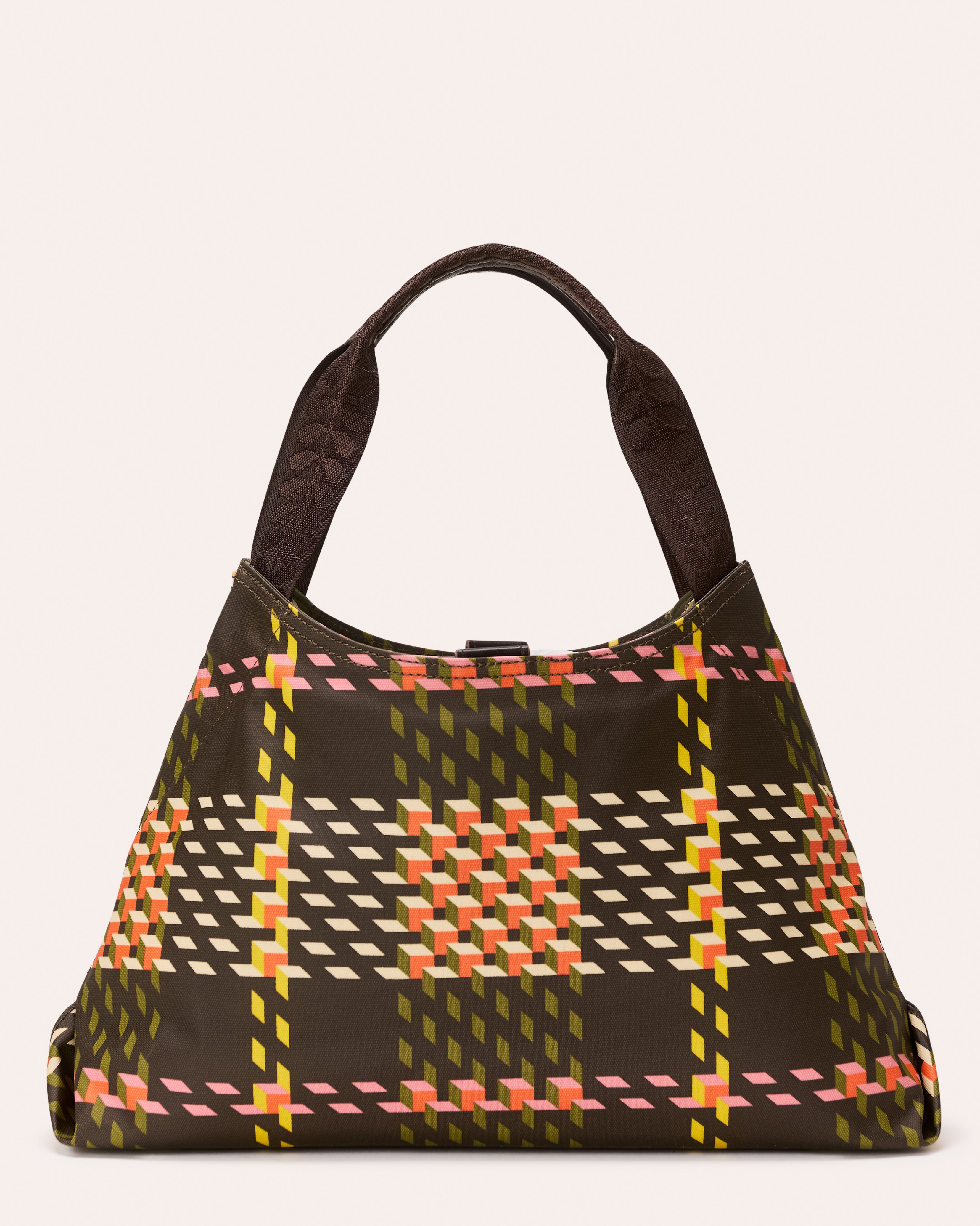 Classic Shoulder Bag - Cubic Check Cocoa
