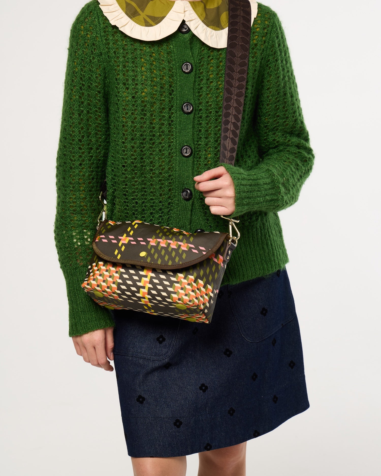 Acre Satchel - Cubic Check Cocoa