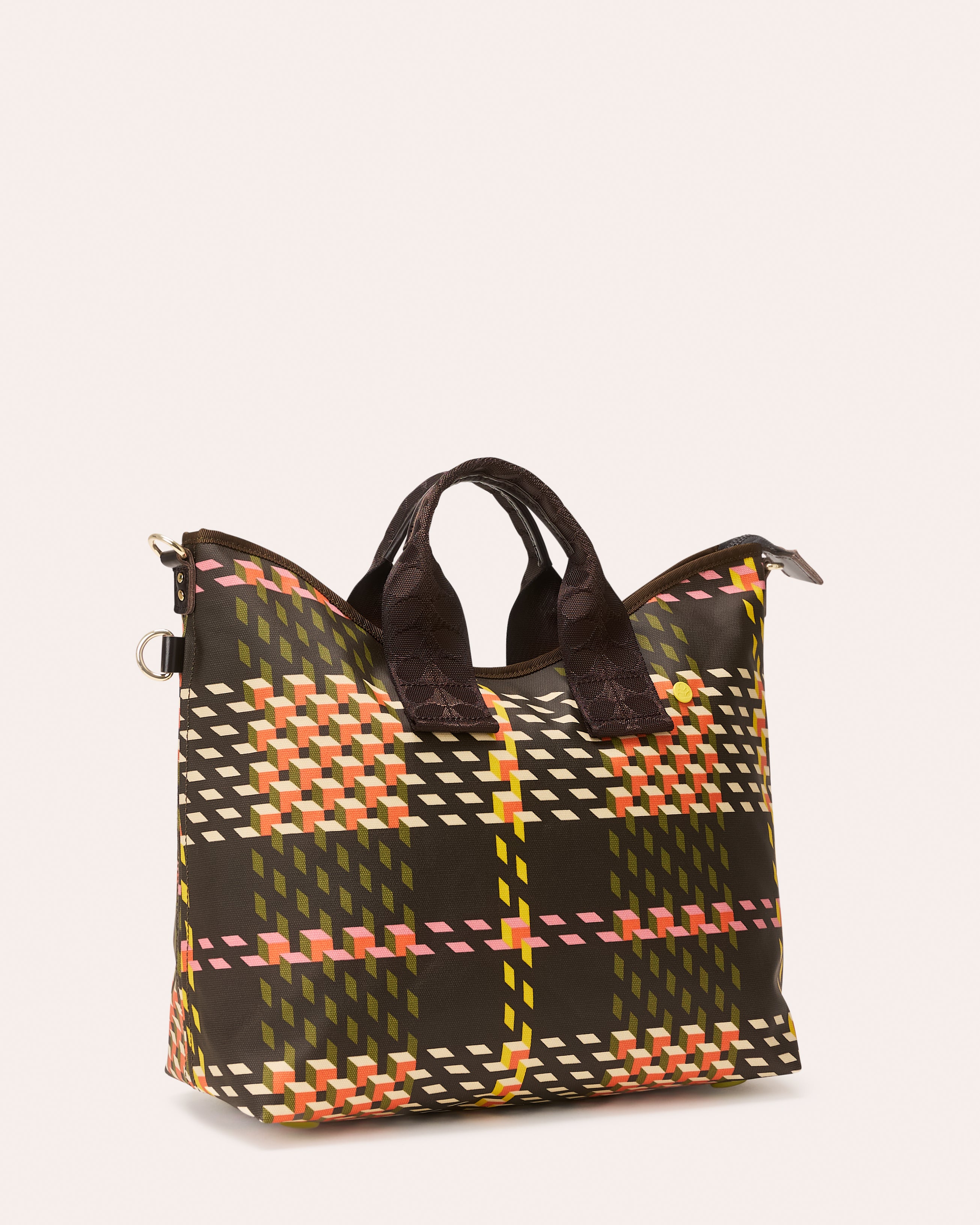 Carry Grab Crossbody - Cubic Check Cocoa