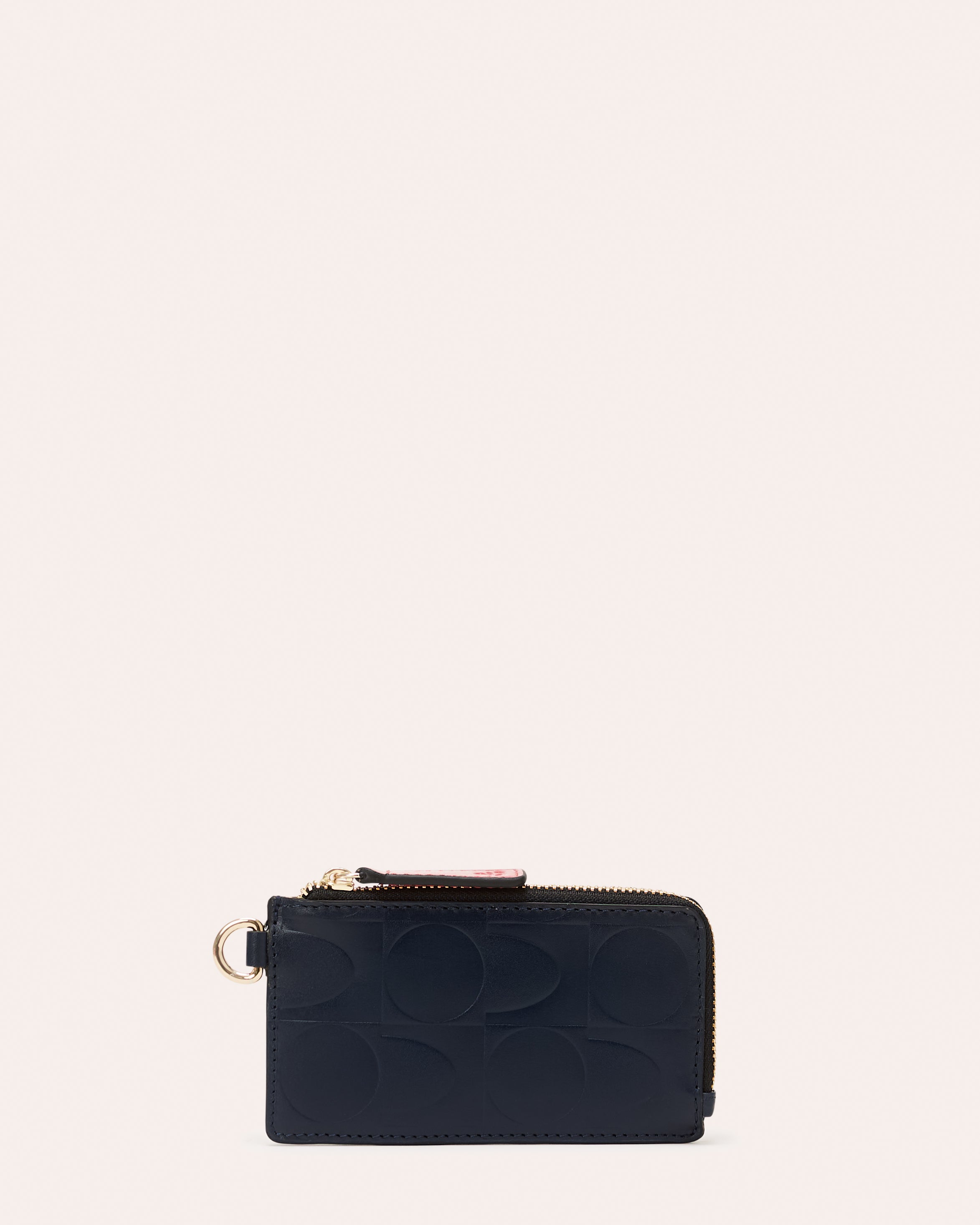 Frieda Leather Card Purse - OK Embossed Navy