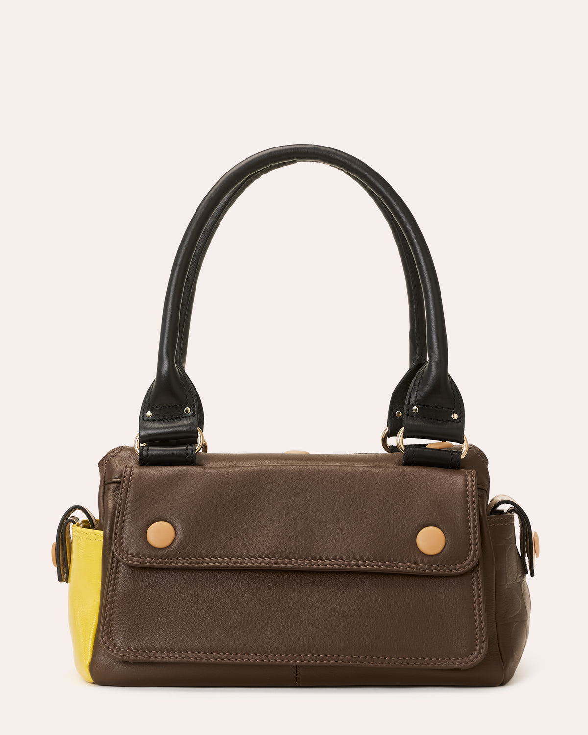 Pockety Shoulder Bag - OK Colourblock Chocolate