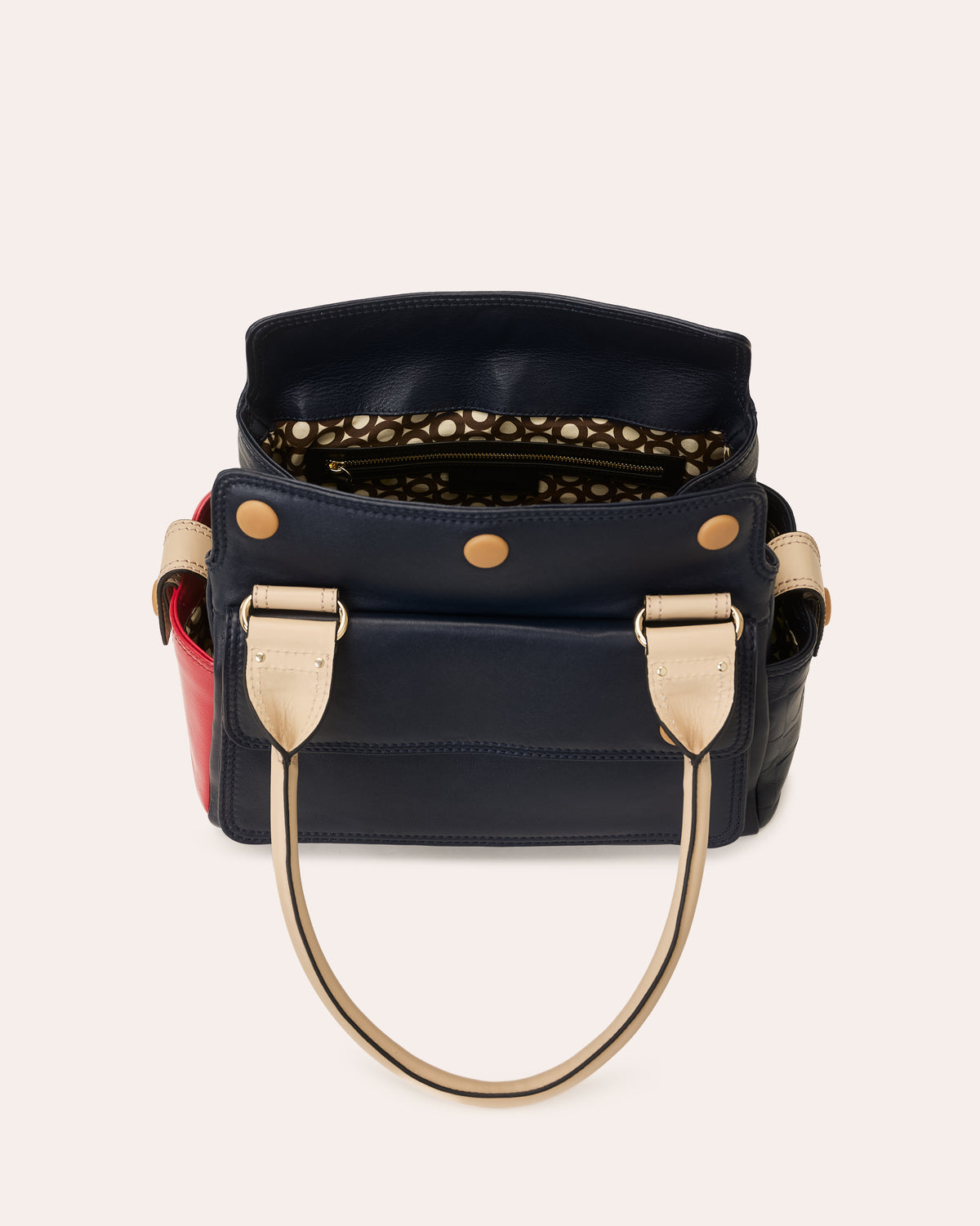 Pockety Shoulder Bag - OK Colourblock Navy