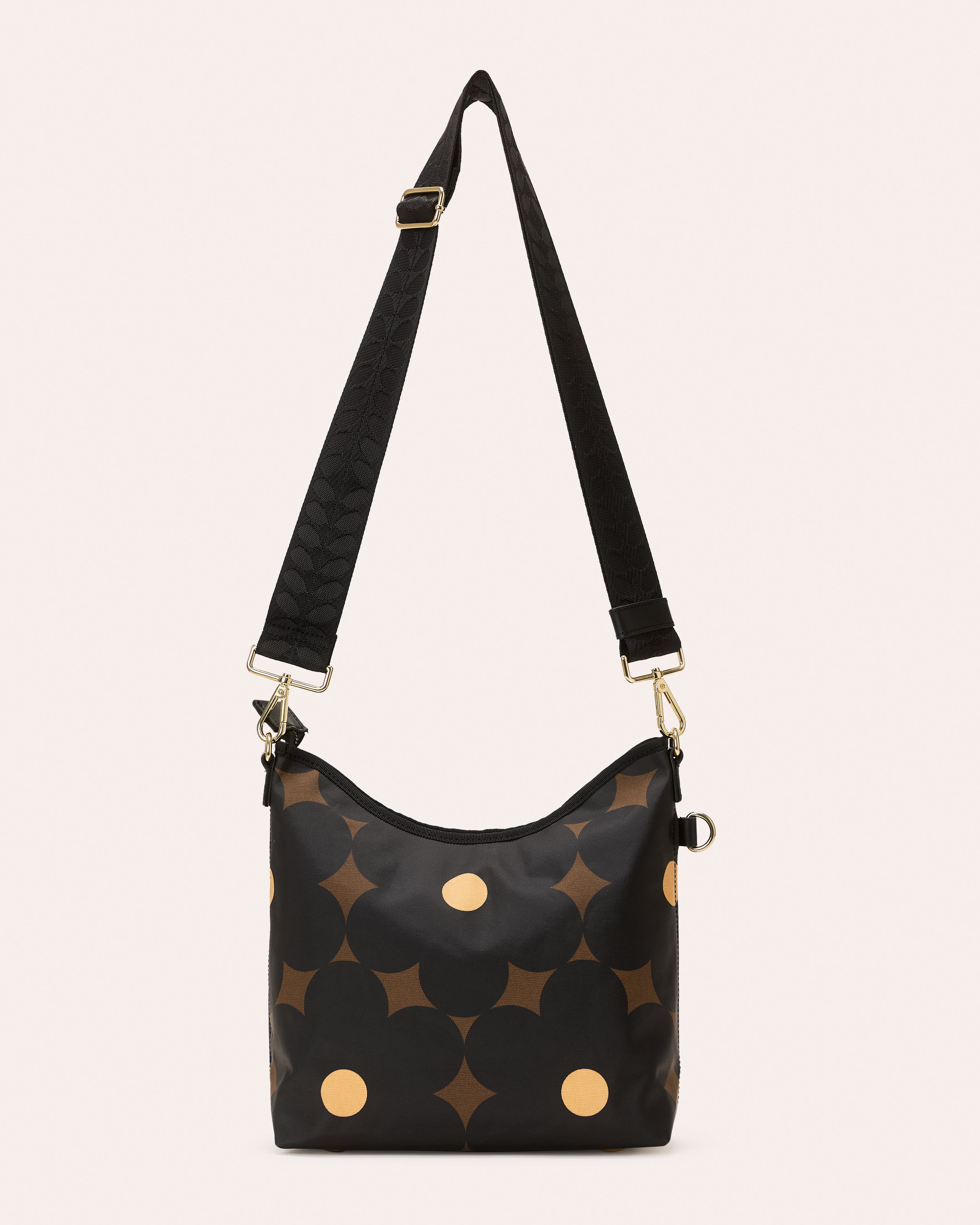 Cross Carry Shoulder Bag - Flower Power Ebony