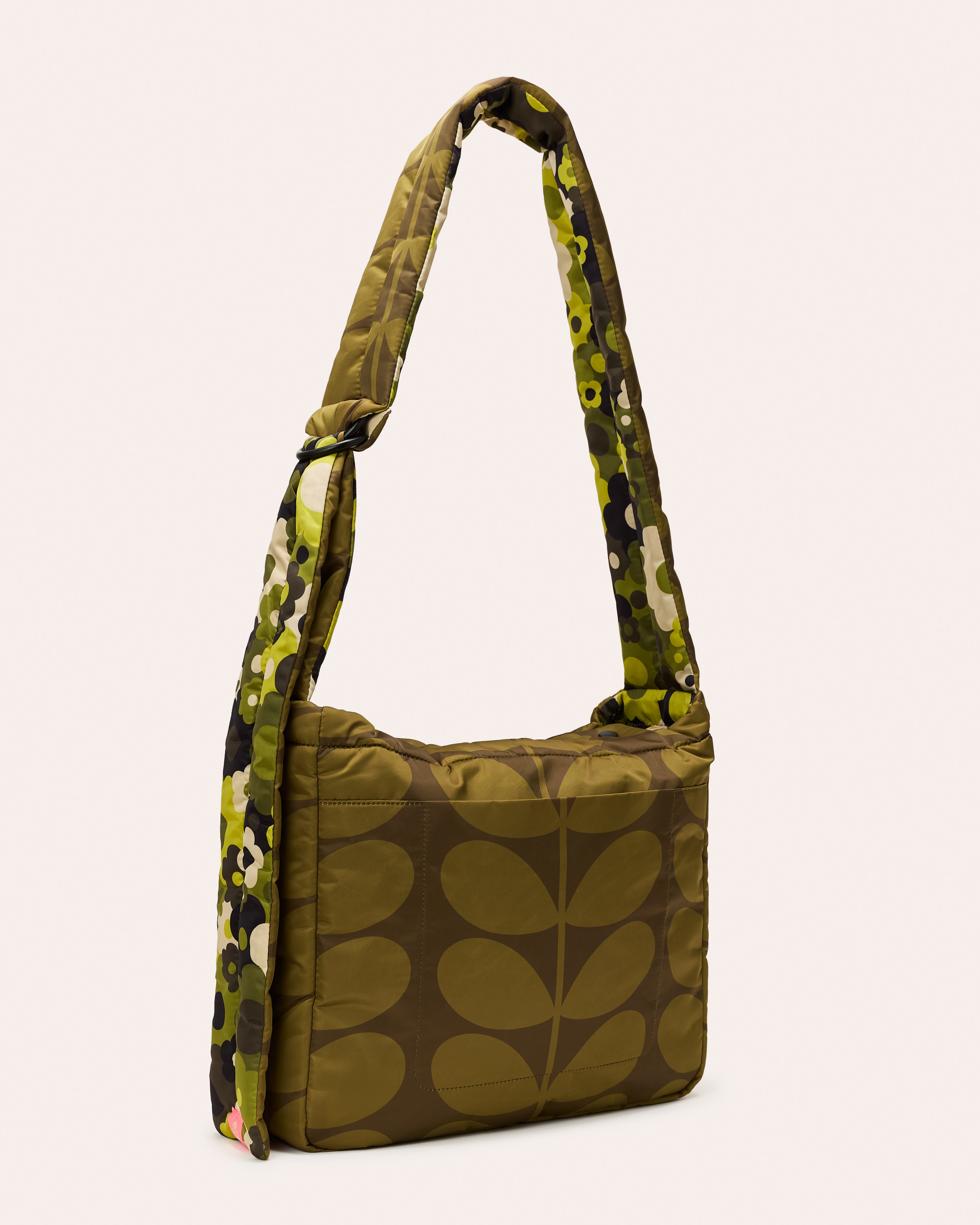 Reversible Puffy Crossbody - Solid Stem Khaki and Fern