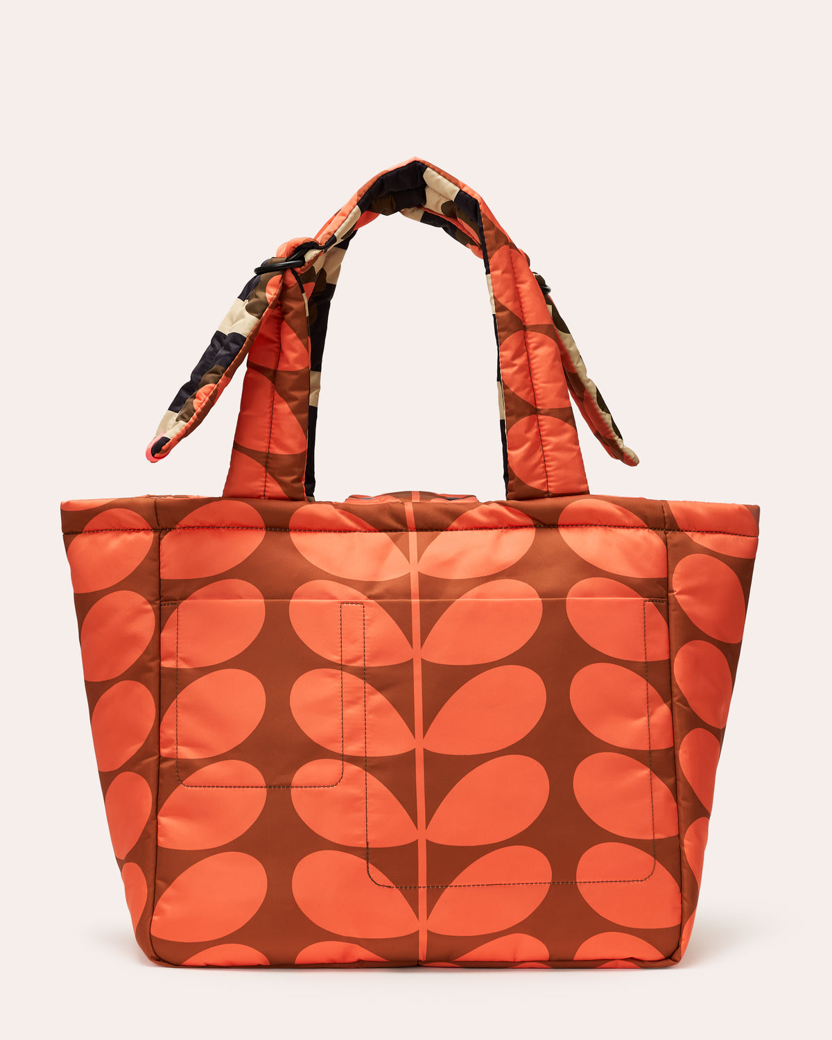 Reversible Puffy Tote - Solid Stem Marmalade and Clementine