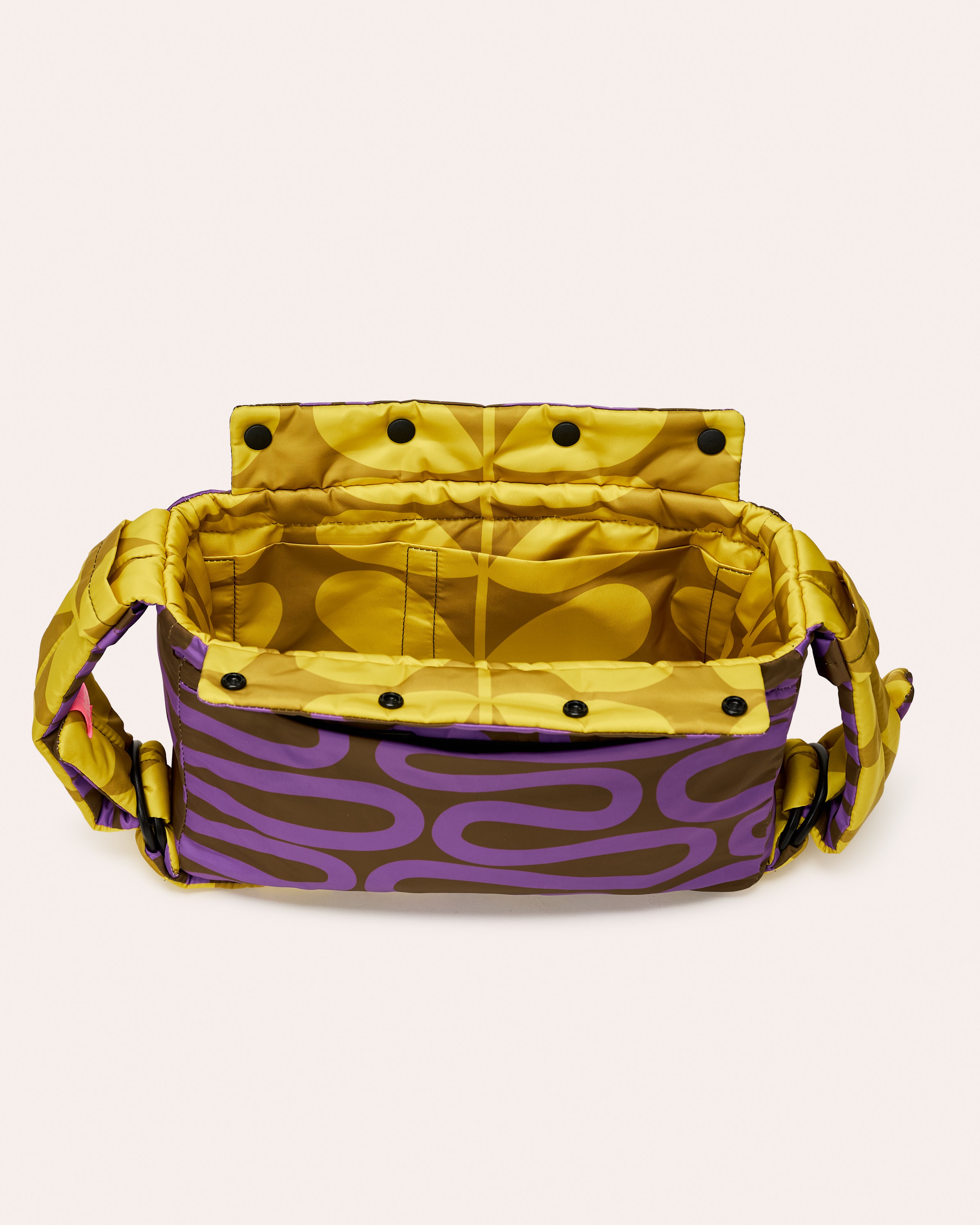 Reversible Puffy Shoulder Bag - Solid Stem Gorse and Heather