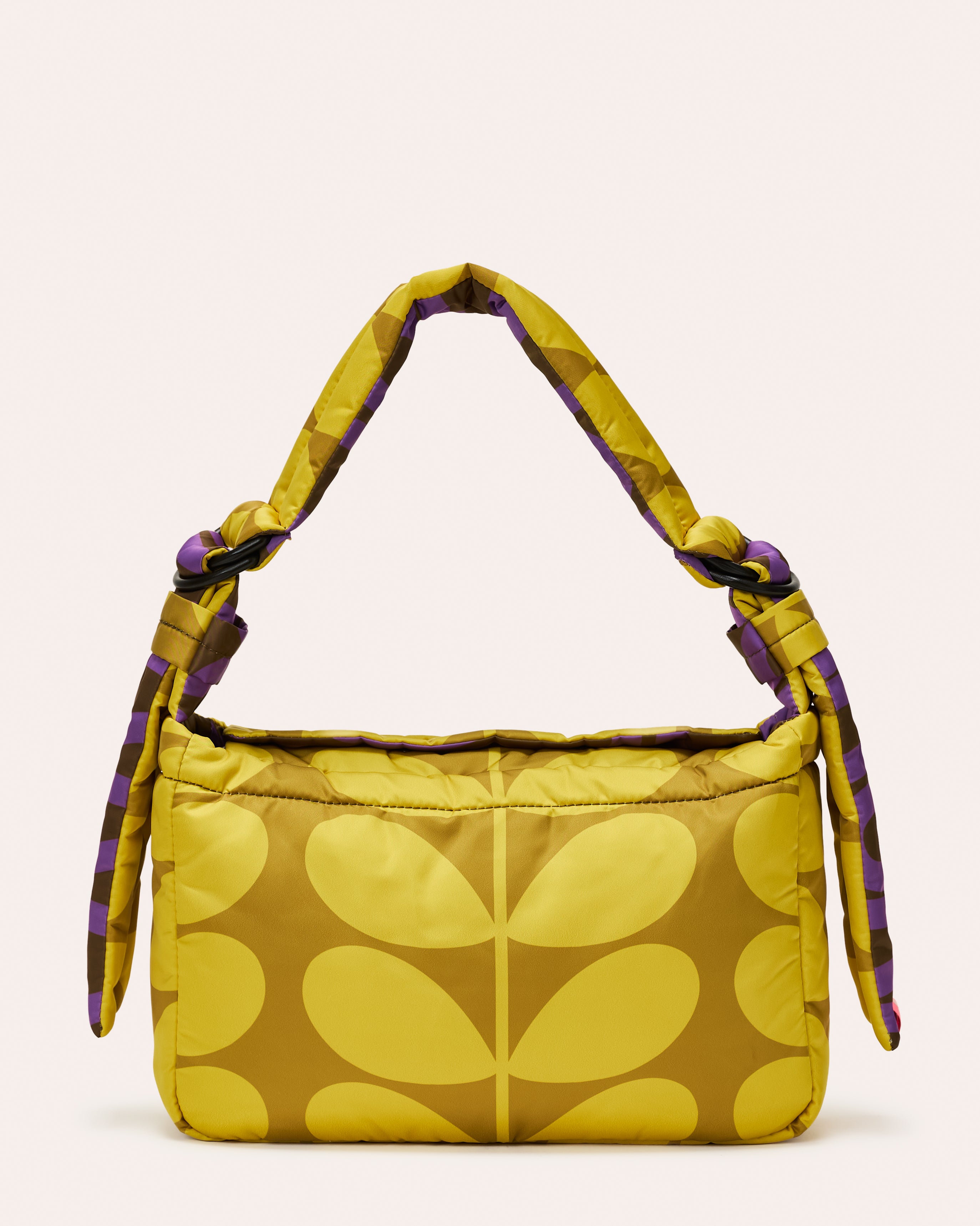 Reversible Puffy Shoulder Bag - Solid Stem Gorse and Heather