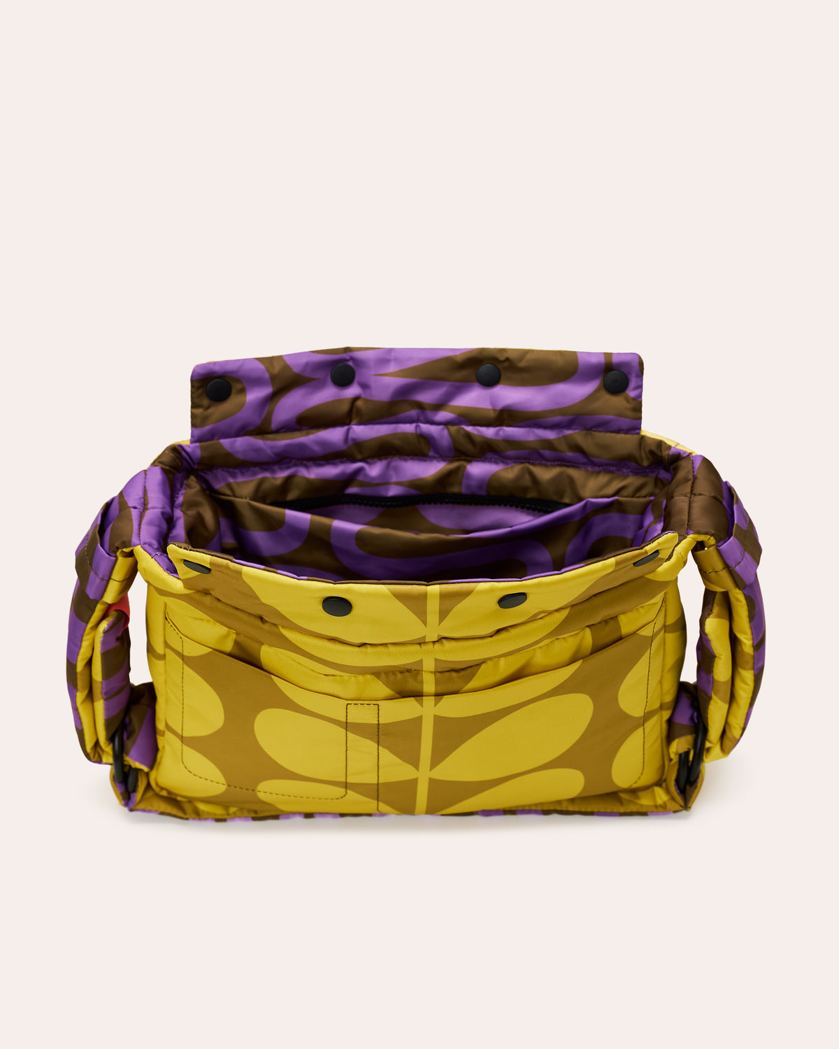 Reversible Puffy Shoulder Bag - Solid Stem Gorse and Heather