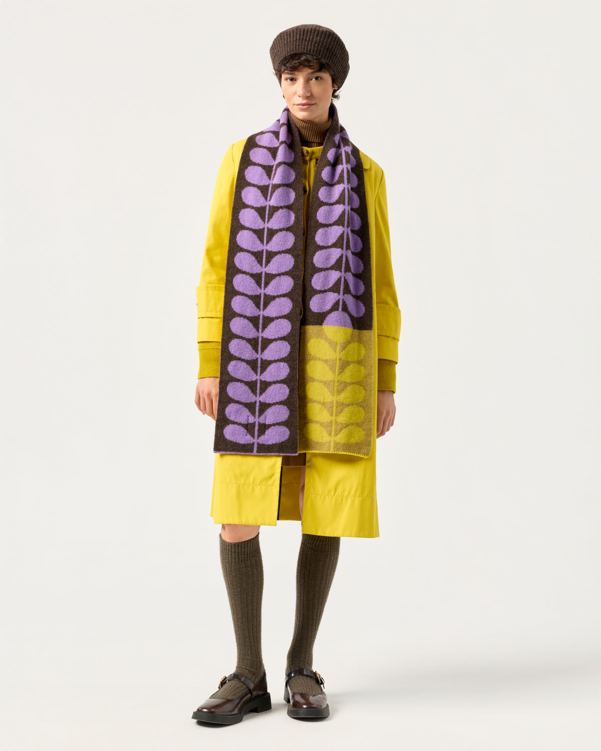 Duo Scarf - Sixties Stem Sunnyside/Cocoa/Clemantis