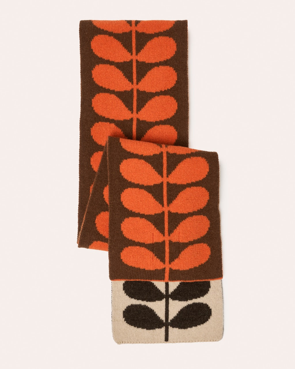 Duo Scarf - Sixties Stem Turmeric/Spaniel/Black