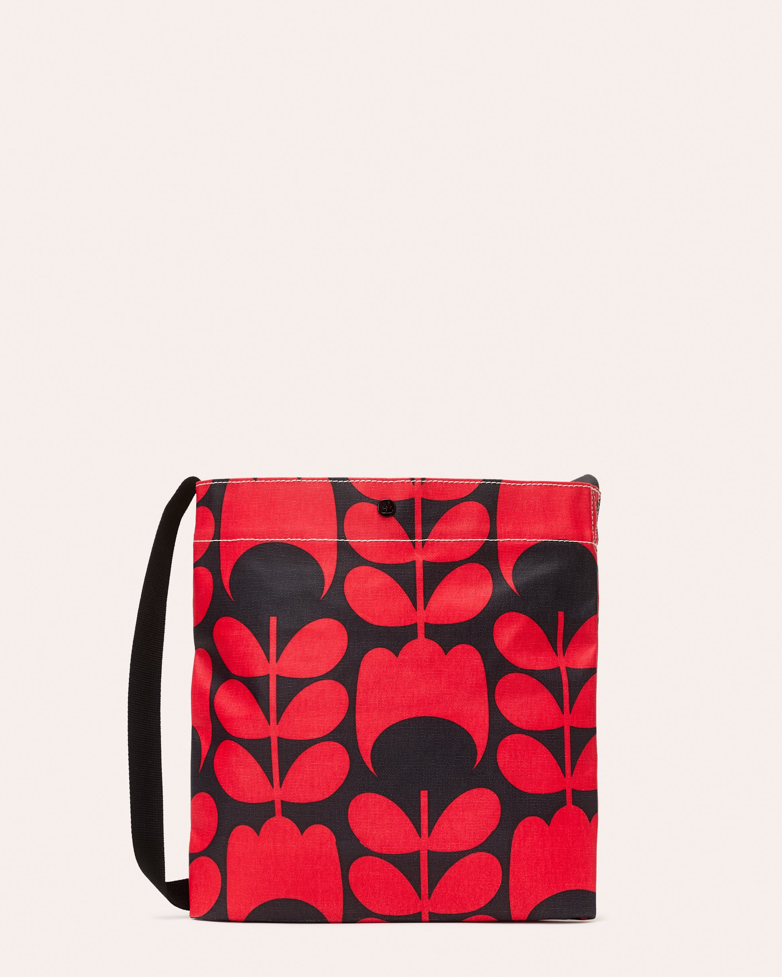 On a Roll Crossbody - Tulip Stem Print Red / Navy