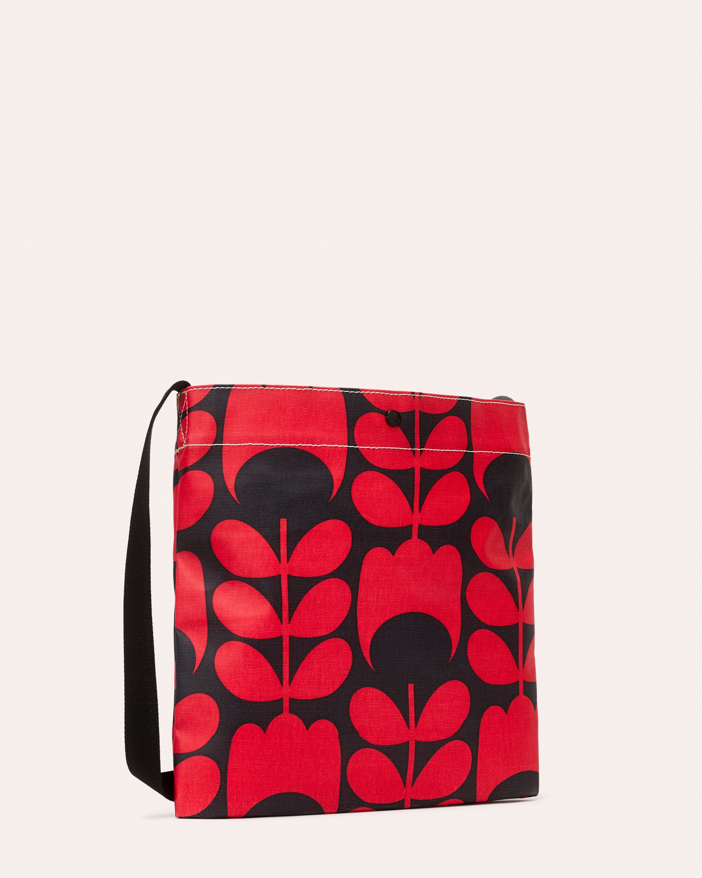 On a Roll Crossbody - Tulip Stem Print Red / Navy